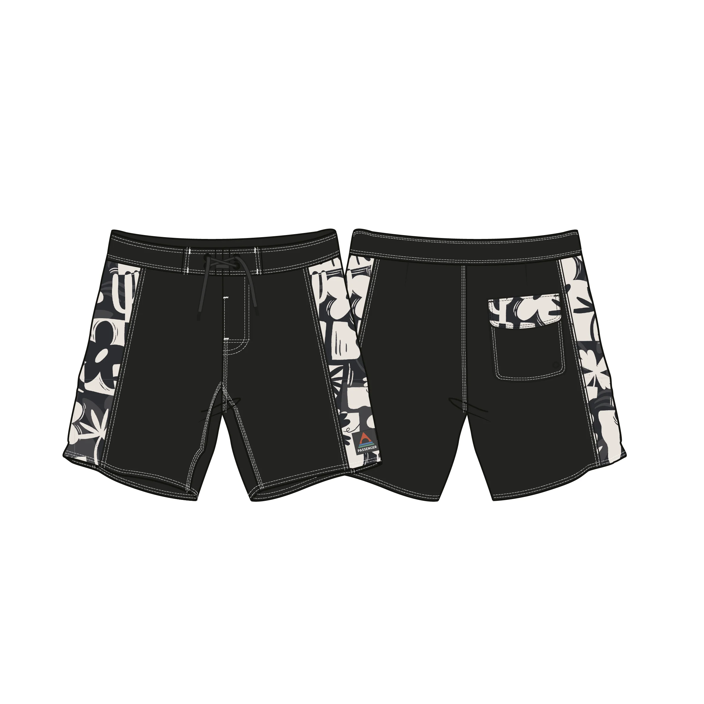 Rialto 16" Boardshort - Black - Image 8