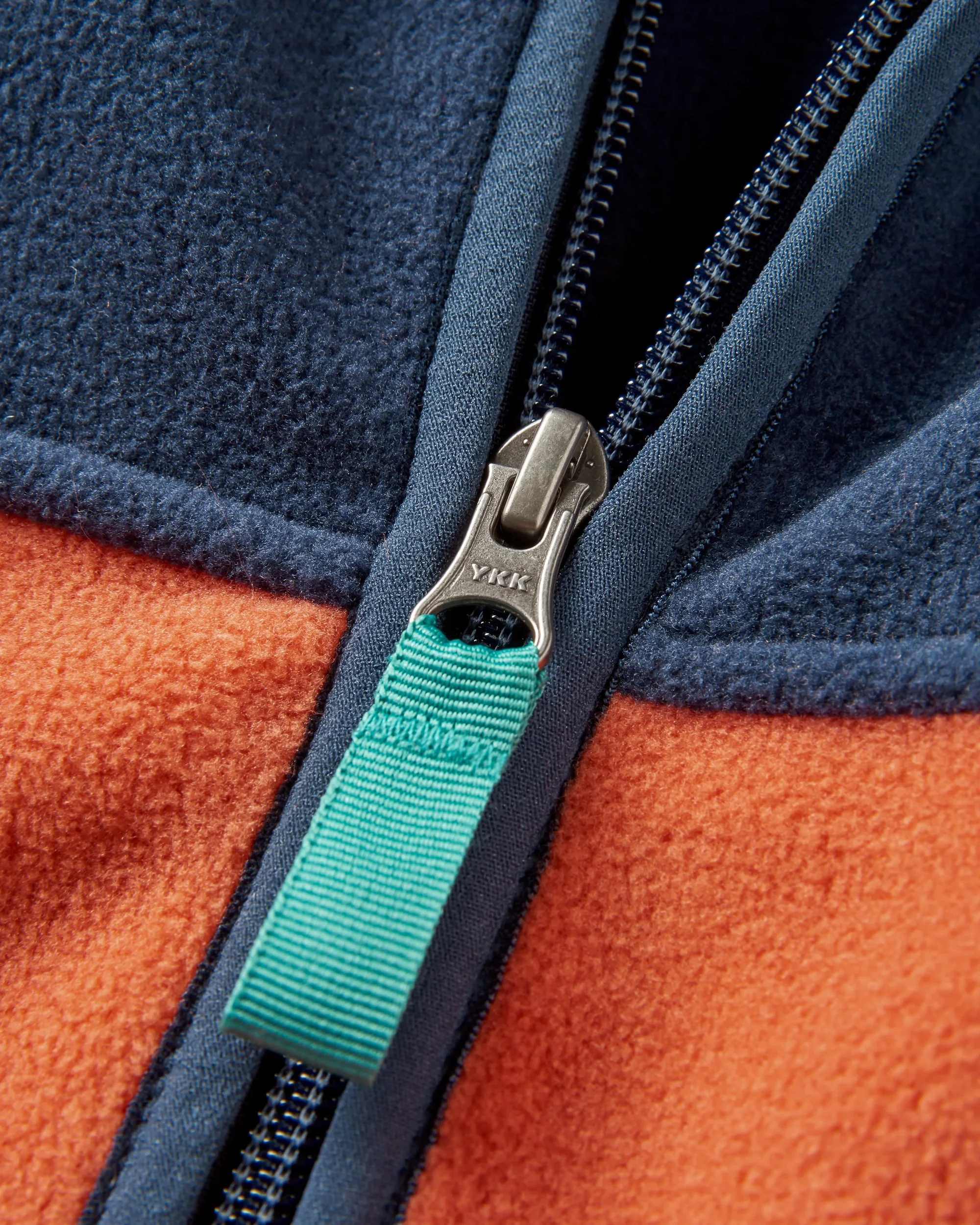 Ridge 2.0 Full Zip Polar Fleece - Rich Navy/ Burnt Orange - Image 4