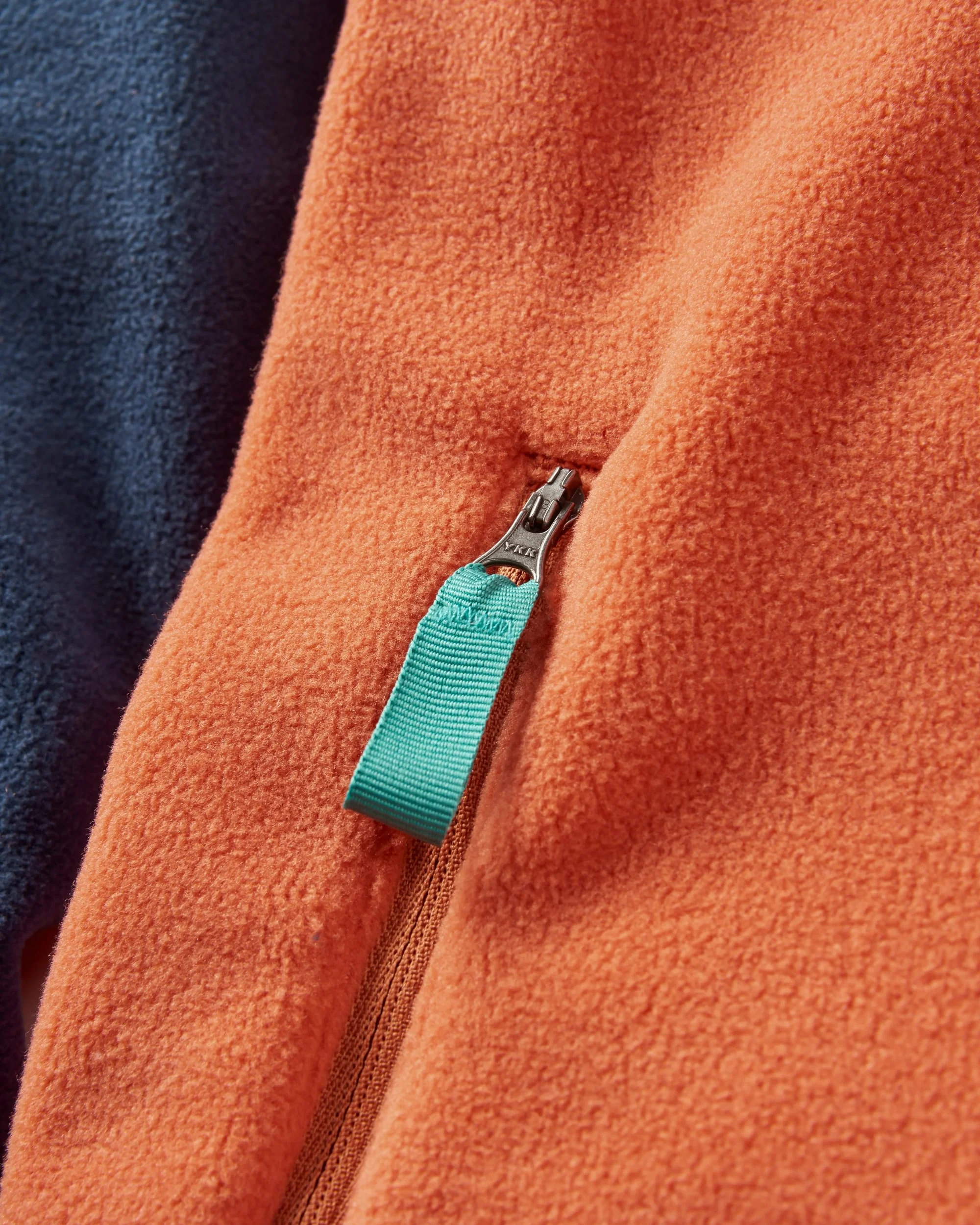 Ridge 2.0 Full Zip Polar Fleece - Rich Navy/ Burnt Orange - Image 5