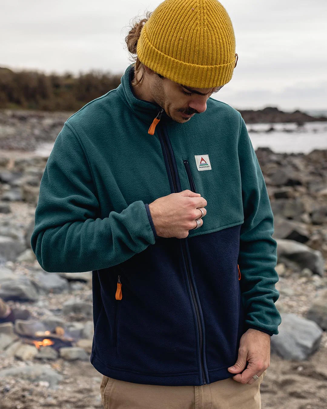 Ridge Full Zip Polar Fleece - Mediterranean/Deep Navy - Image 7