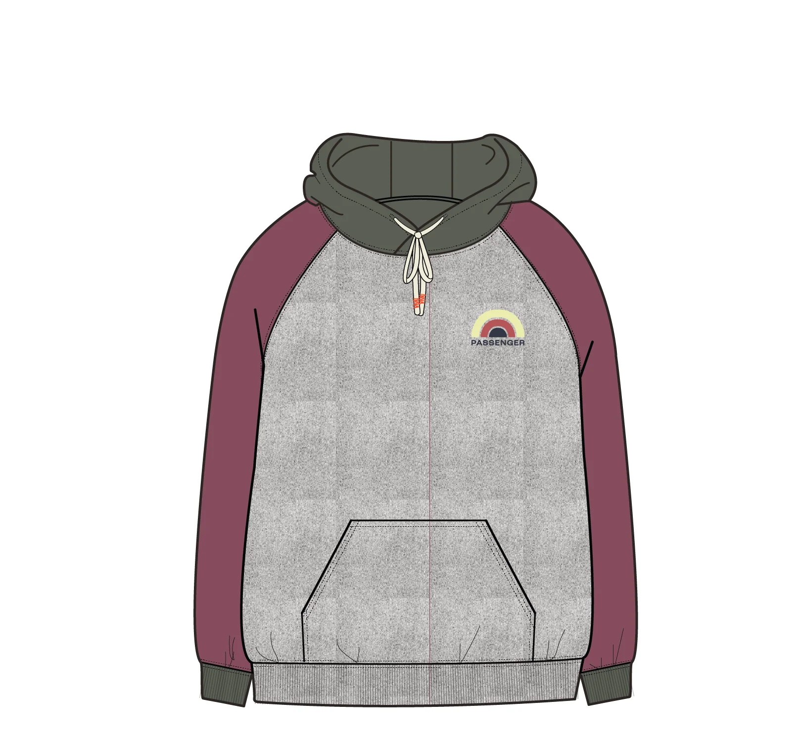 Riser Organic Cotton Hoodie - Grey Marl - Image 6