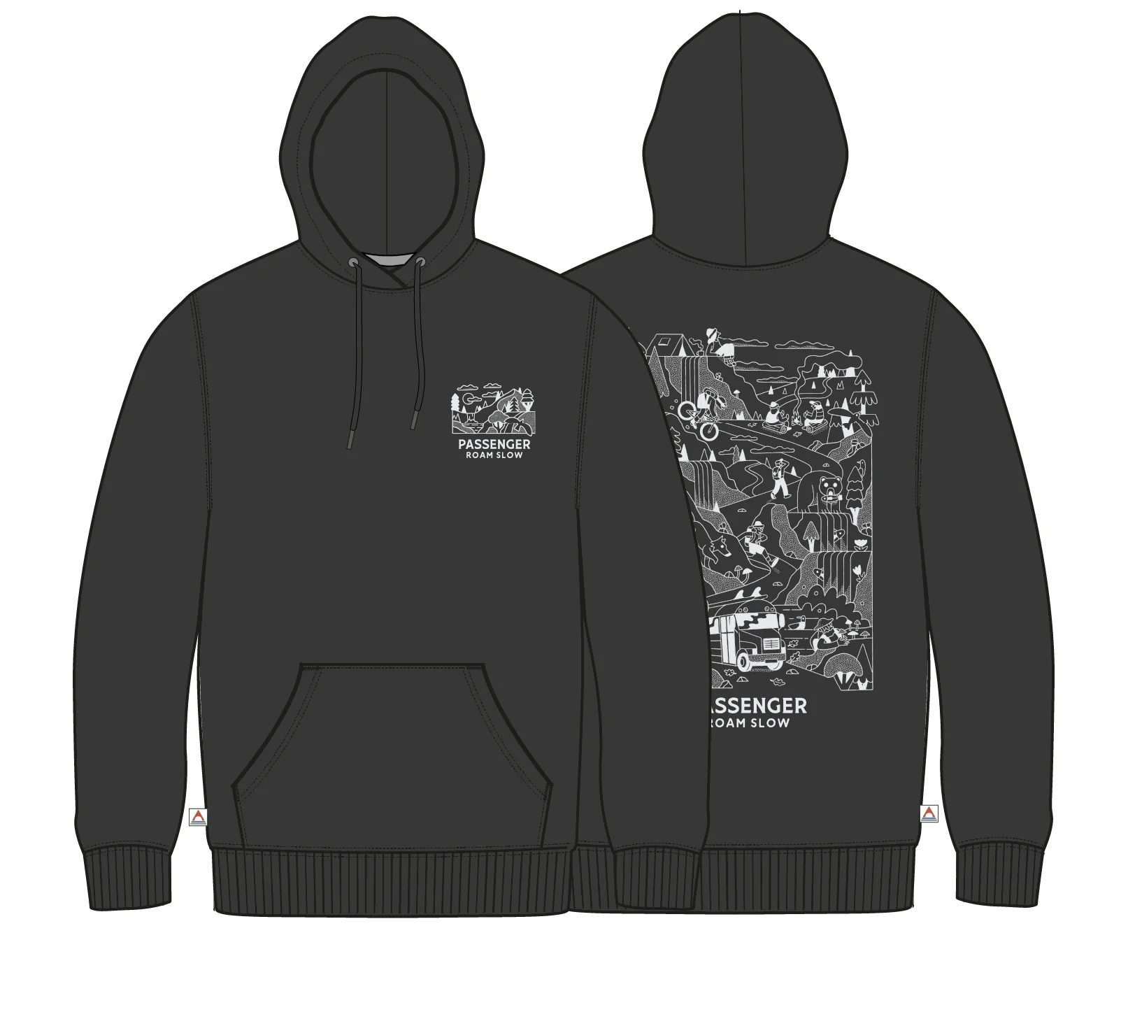 Roam Slow Men's Hoodie - Black - Image 12