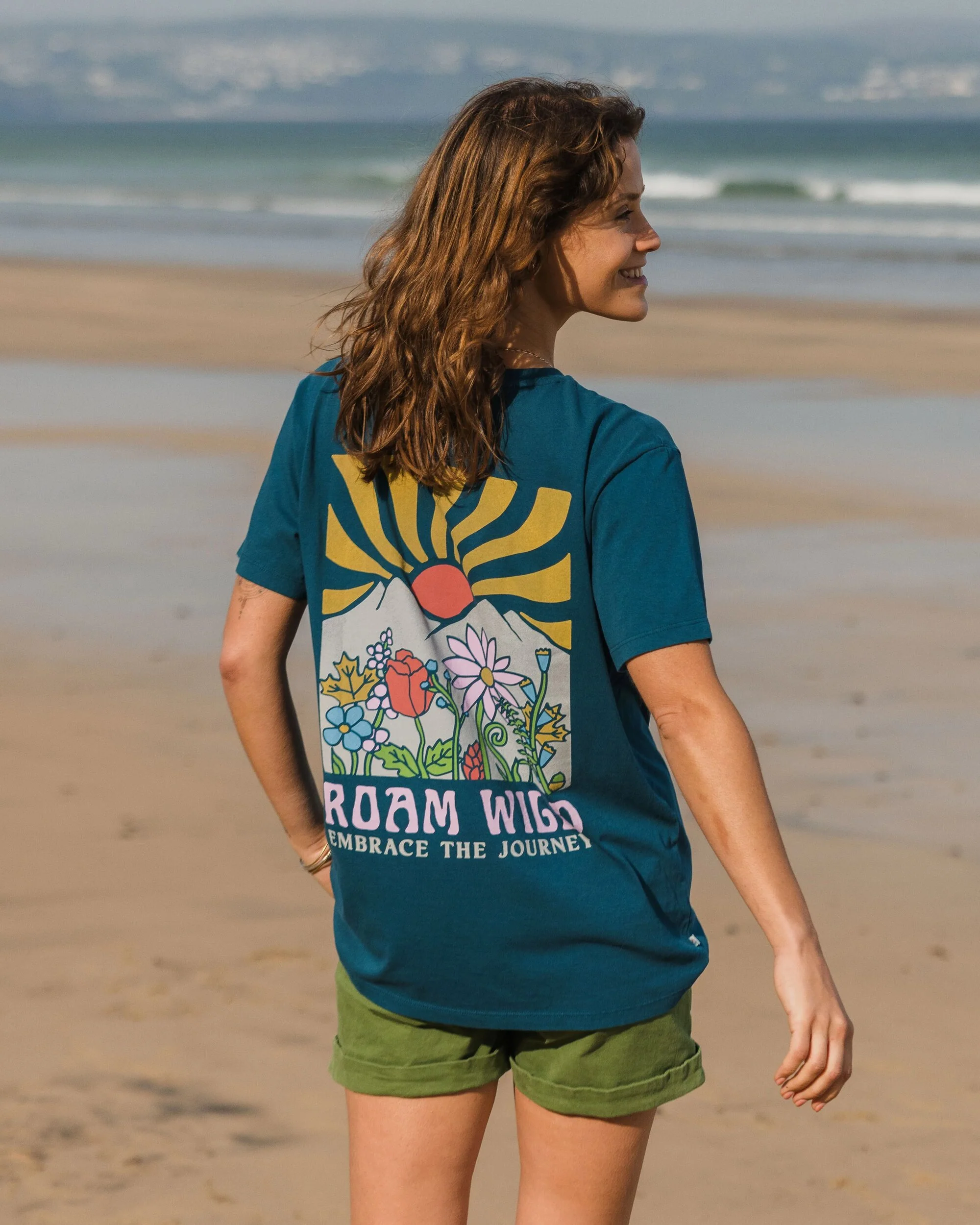 Roam Wild T-Shirt - Tidal Blue - Image 6