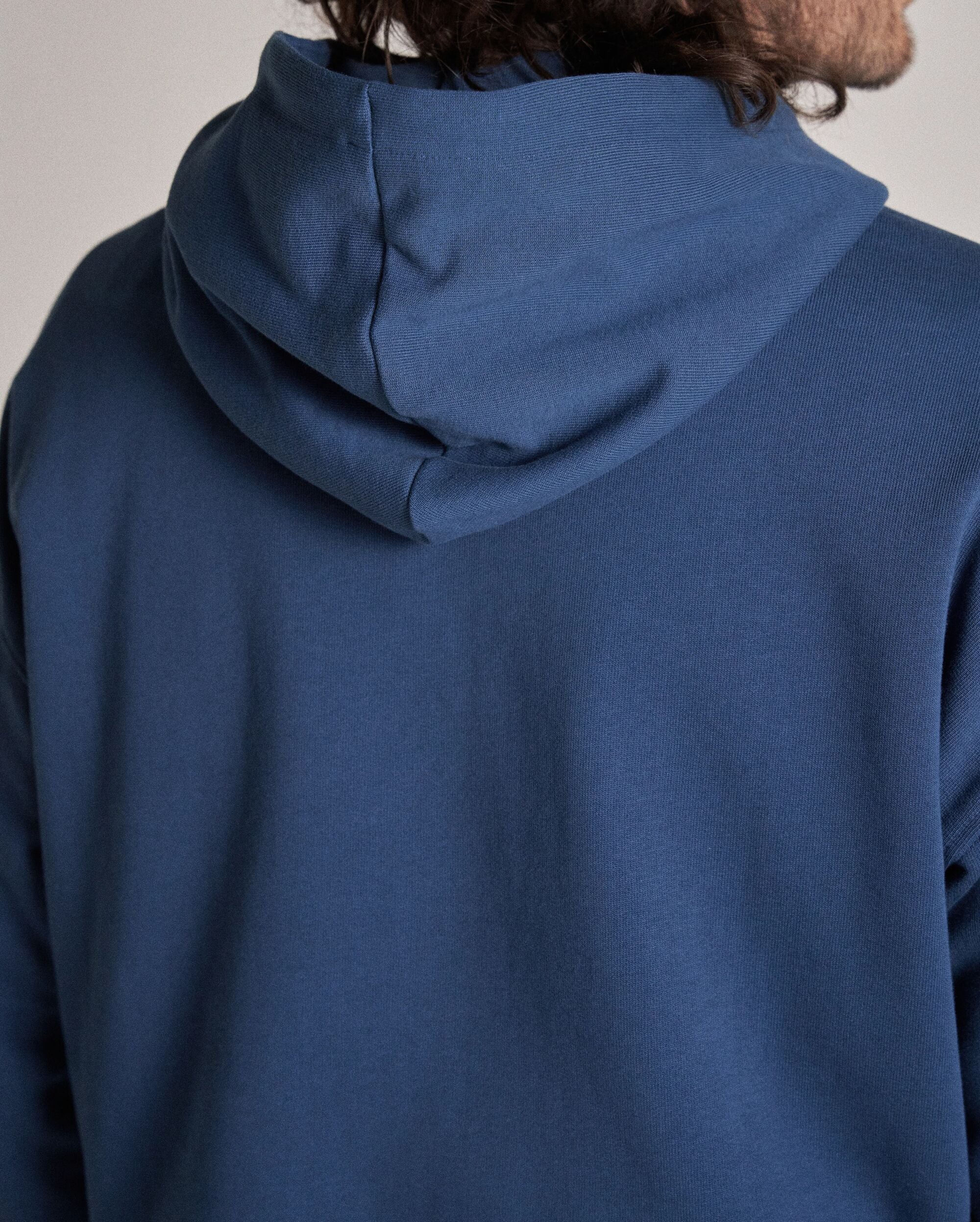 Roamer Patch Relaxed Fit Hoodie - Dark Denim - Image 8