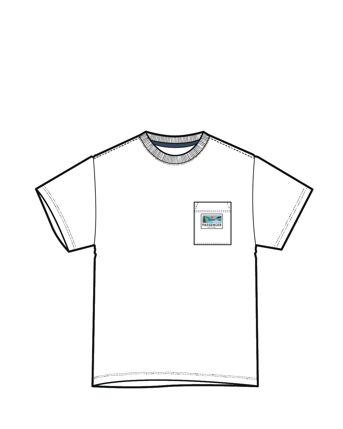Roamer Patch Relaxed Fit T-Shirt - White - Image 8