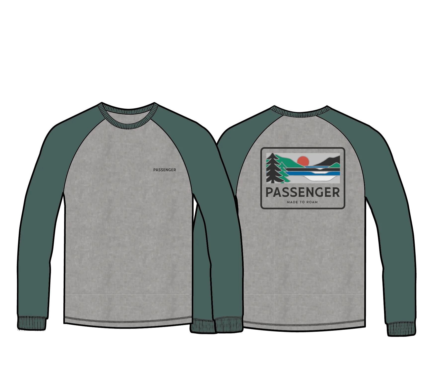 Roamer Raglan LS T-Shirt - Grey Marl - Image 9