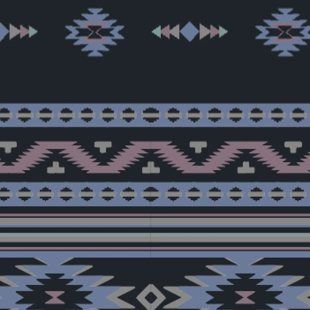 Roamer Polar Fleece Headband - Deep Navy Vintage Geo - Image 3