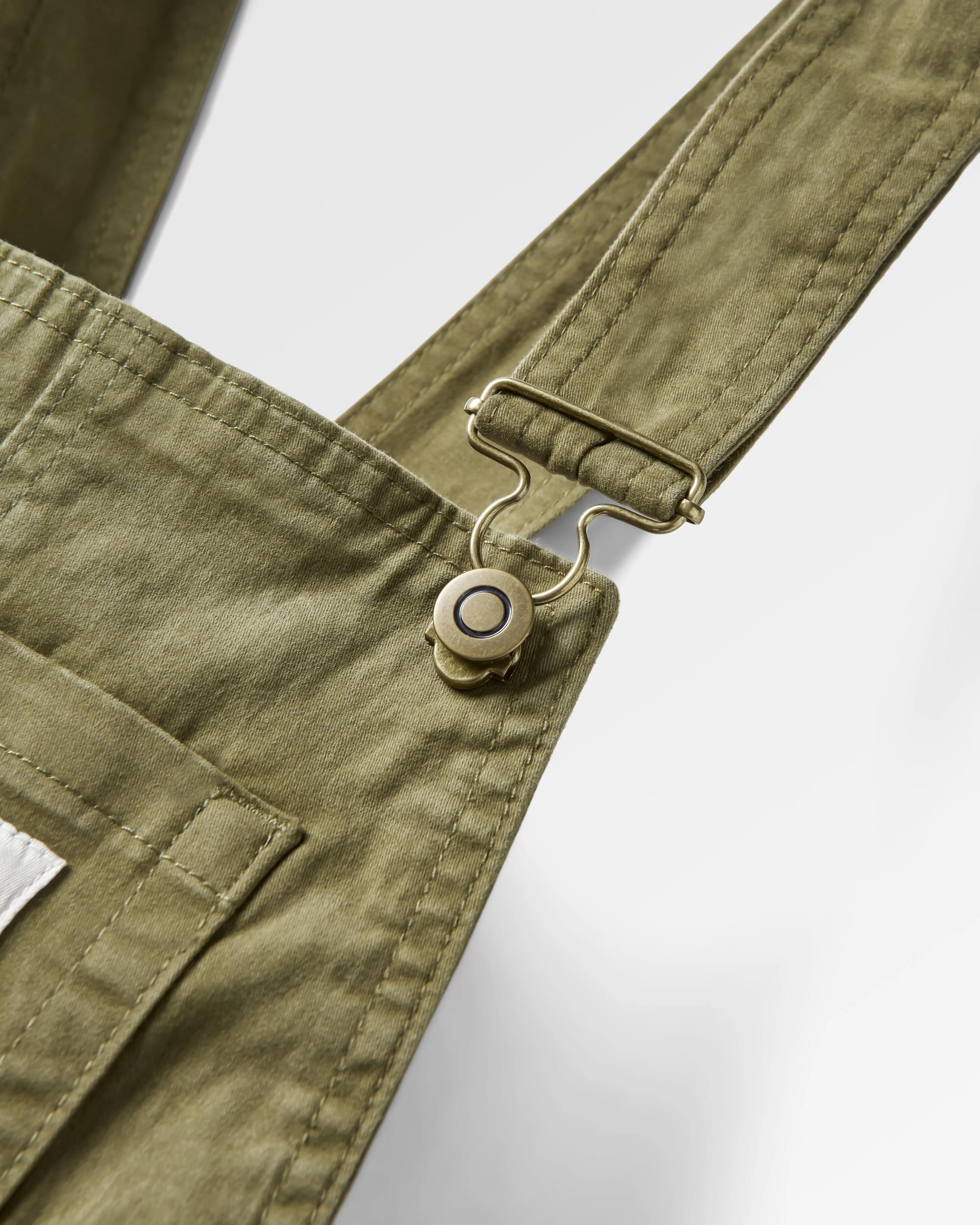 Roamist Organic Cotton Dungarees - Khaki - Image 10