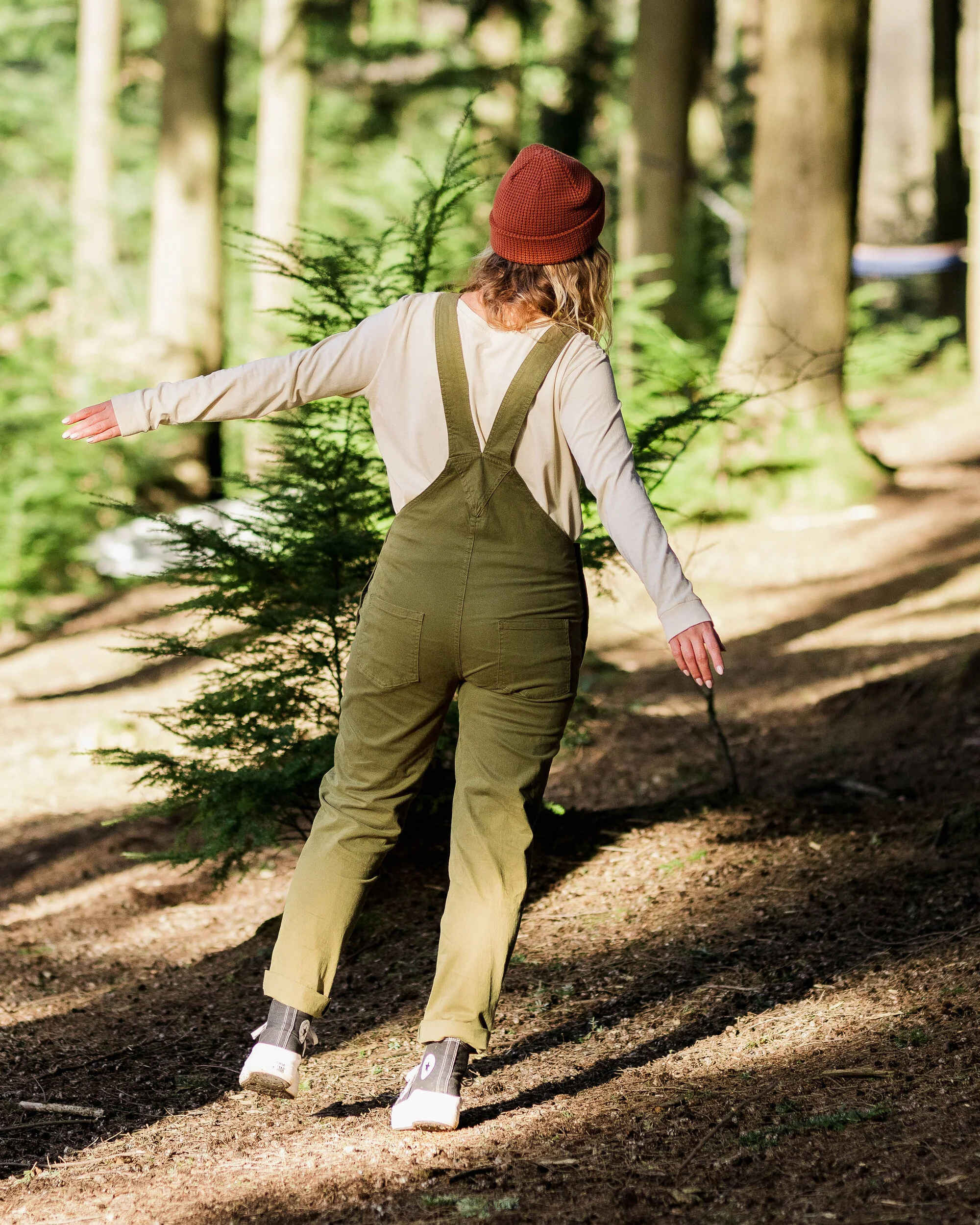 Roamist Organic Cotton Dungarees - Khaki - Image 5