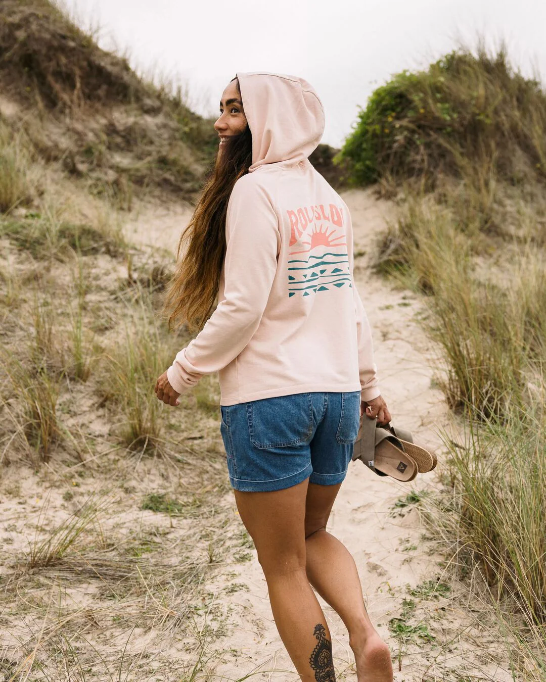 Rolling Slow Hoodie - Peachy Pink - Image 4