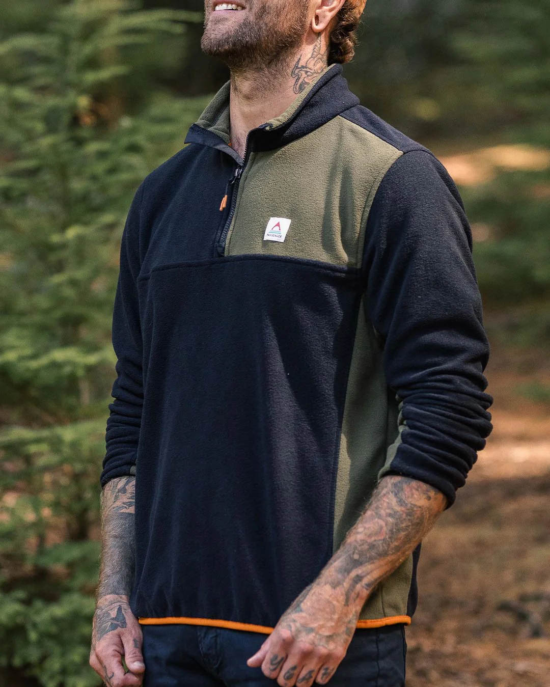 Root Polar 1/4 Zip Fleece - Black - Image 4