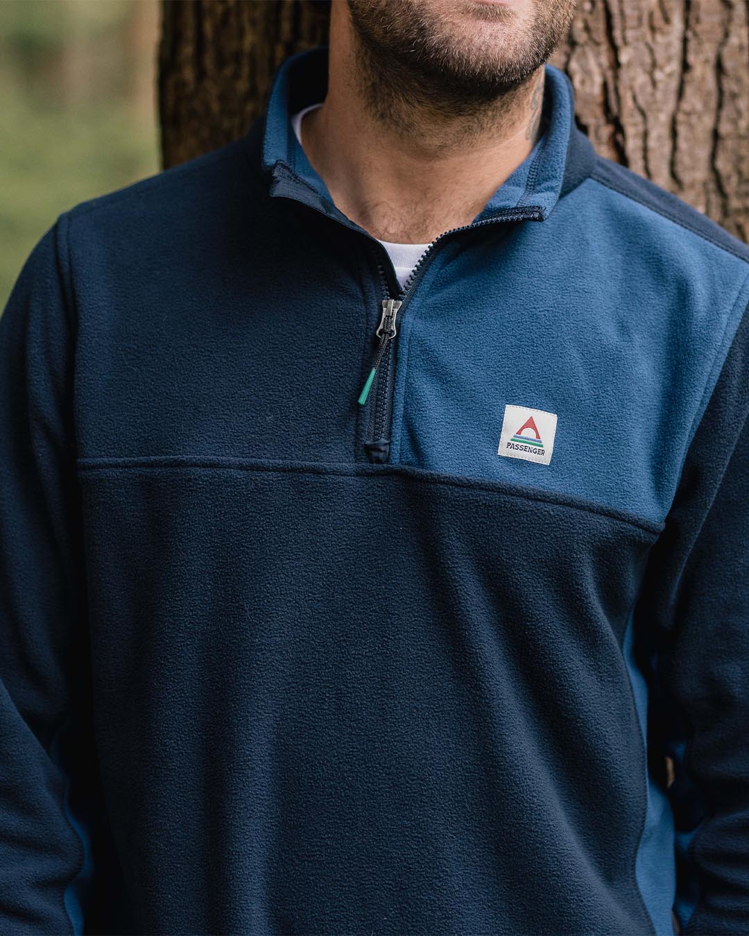 Root Polar 1/4 Zip Fleece - Deep Navy - Image 2