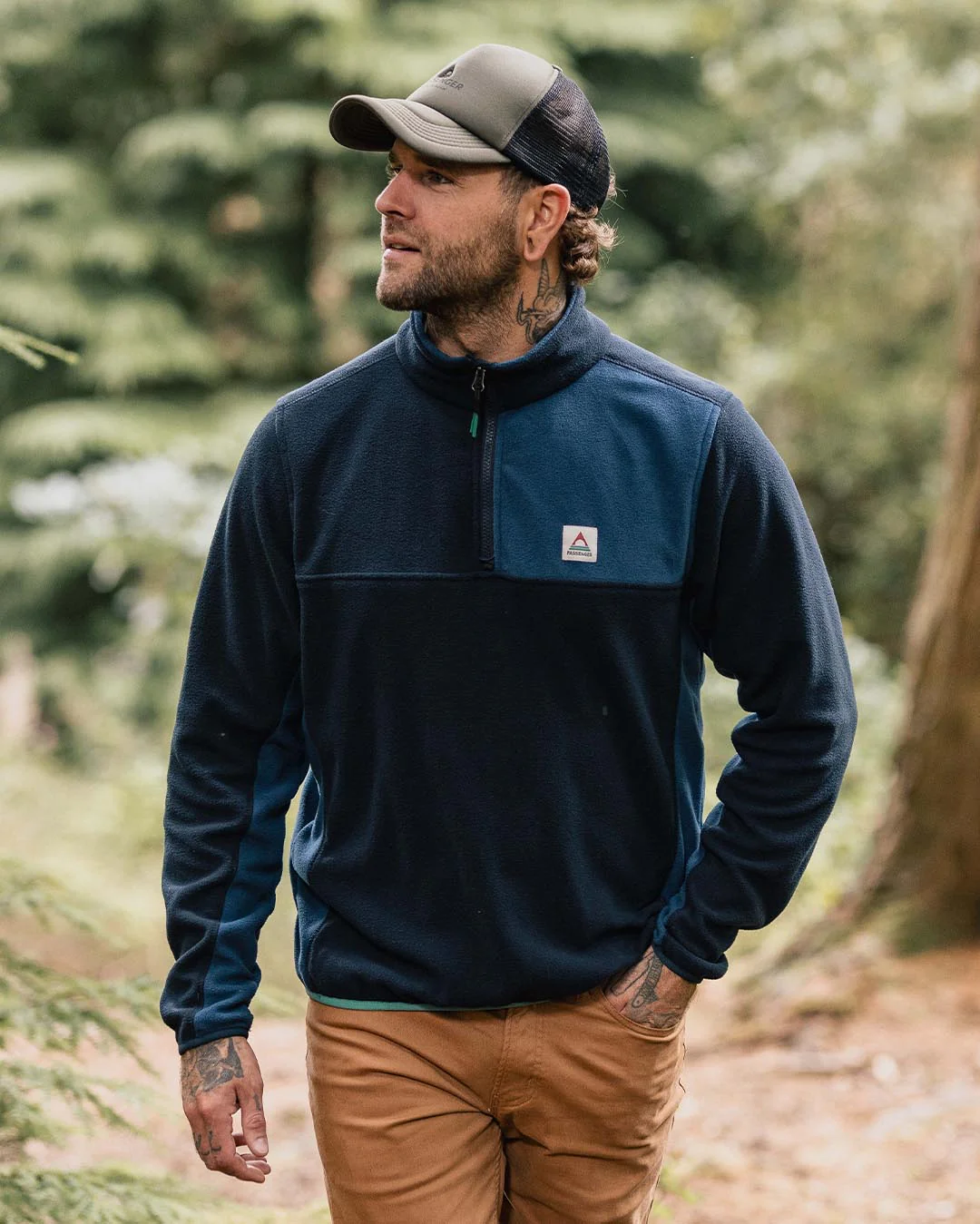 Root Polar 1/4 Zip Fleece - Deep Navy - Image 3