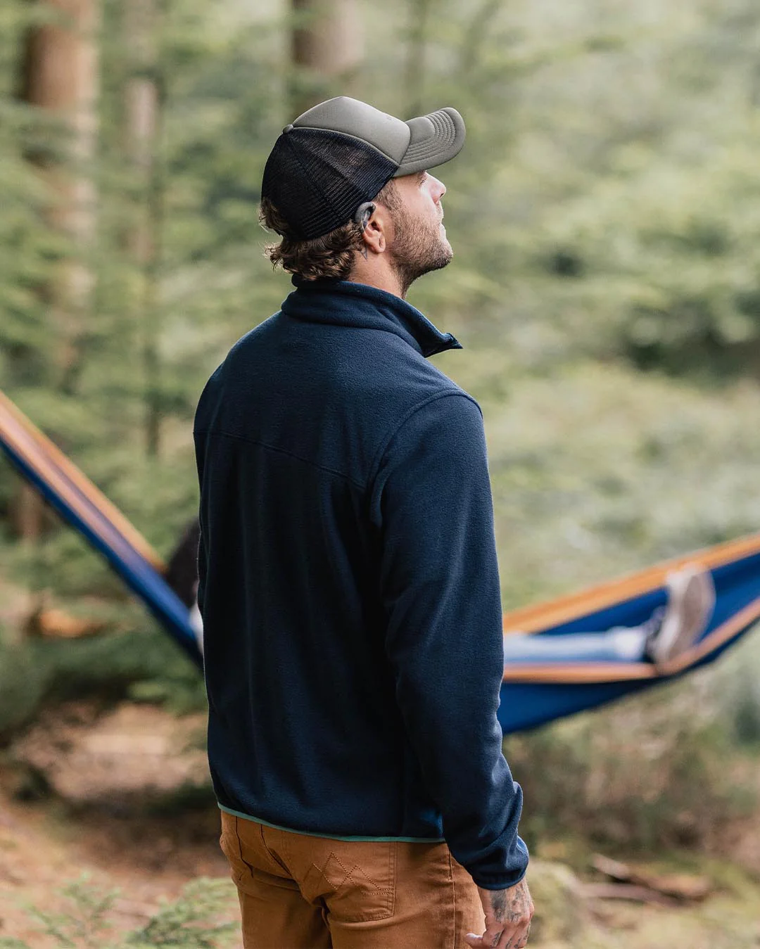 Root Polar 1/4 Zip Fleece - Deep Navy - Image 5
