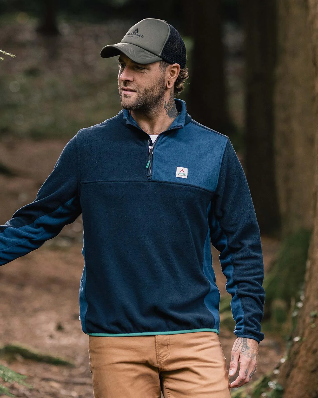Root Polar 1/4 Zip Fleece - Deep Navy - Image 6