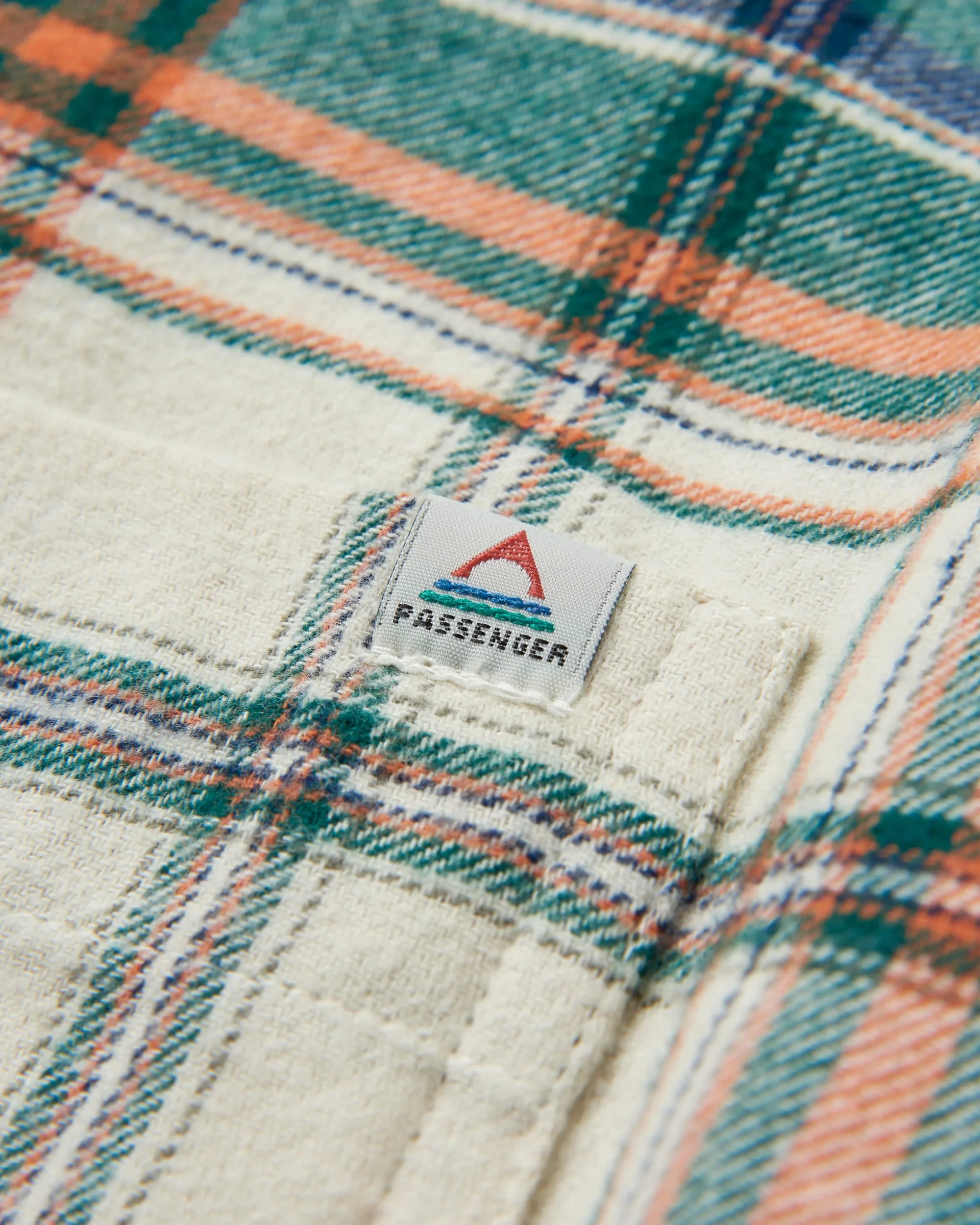 Rootsy Organic Cotton LS Shirt - Birch/Rain Forest Check - Image 7