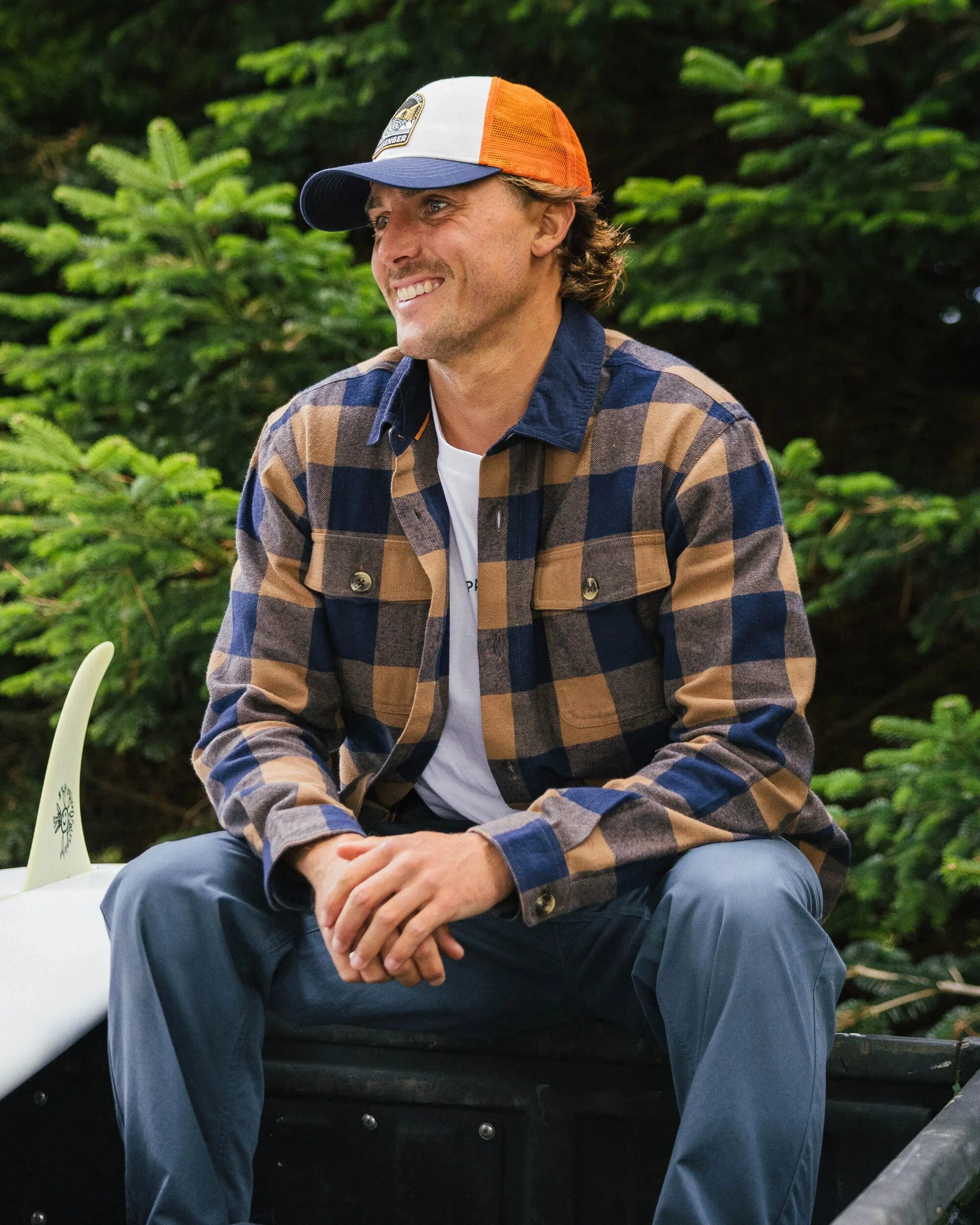 Rustic Organic Cotton Shirt - Toffee/Rich Navy Buffalo - Image 4