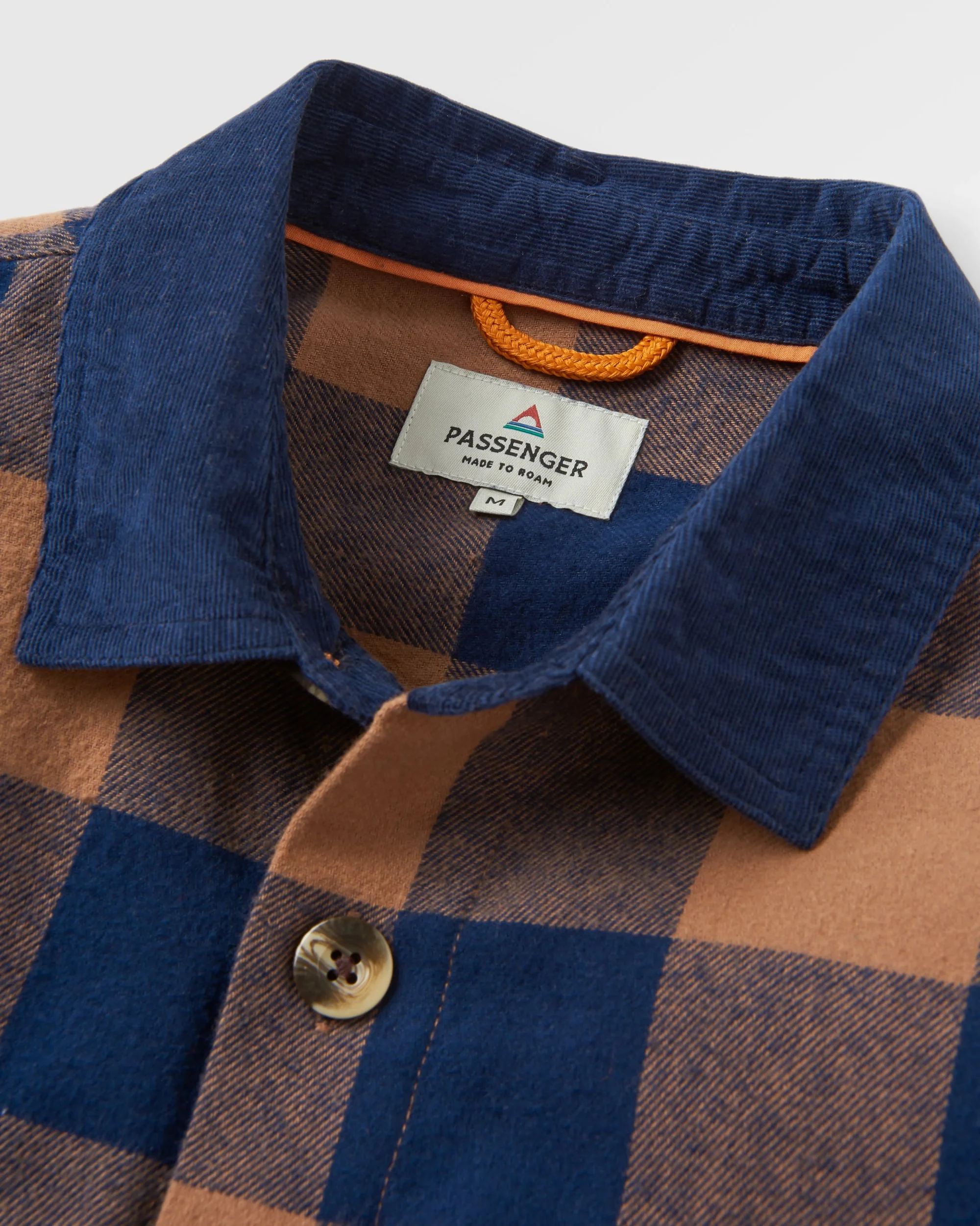Rustic Organic Cotton Shirt - Toffee/Rich Navy Buffalo - Image 6