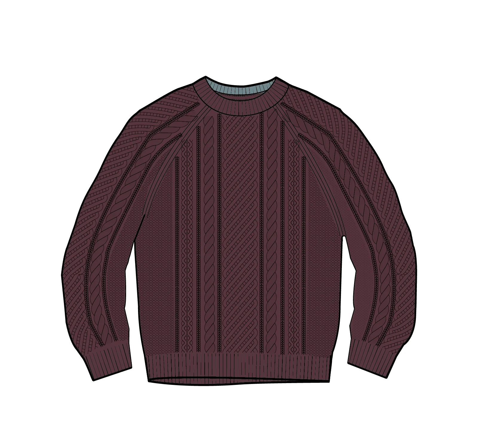 Sandbar Merino Blend Knitted Jumper - Fig - Image 6