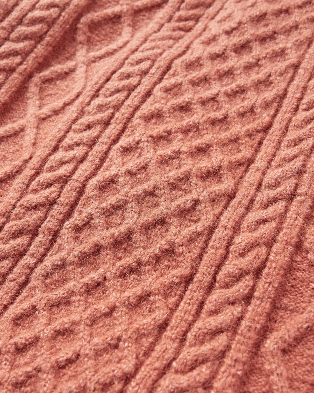 Sandbar Cable Knitted Jumper - Baked Clay - Image 7