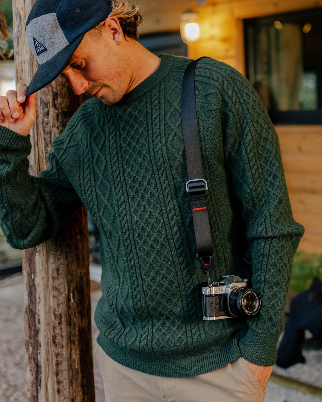 Sandbar Cable Knitted Jumper - Fir Tree - Image 3