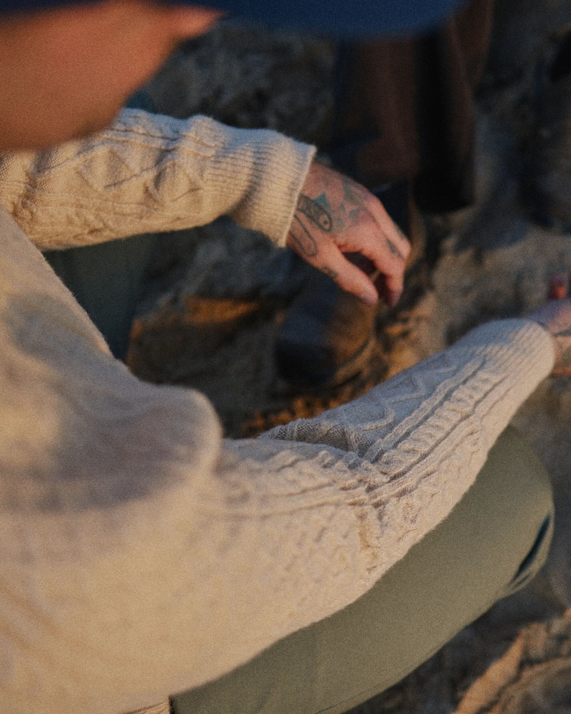 Sandbar Cable Knitted Jumper - Stone - Image 5