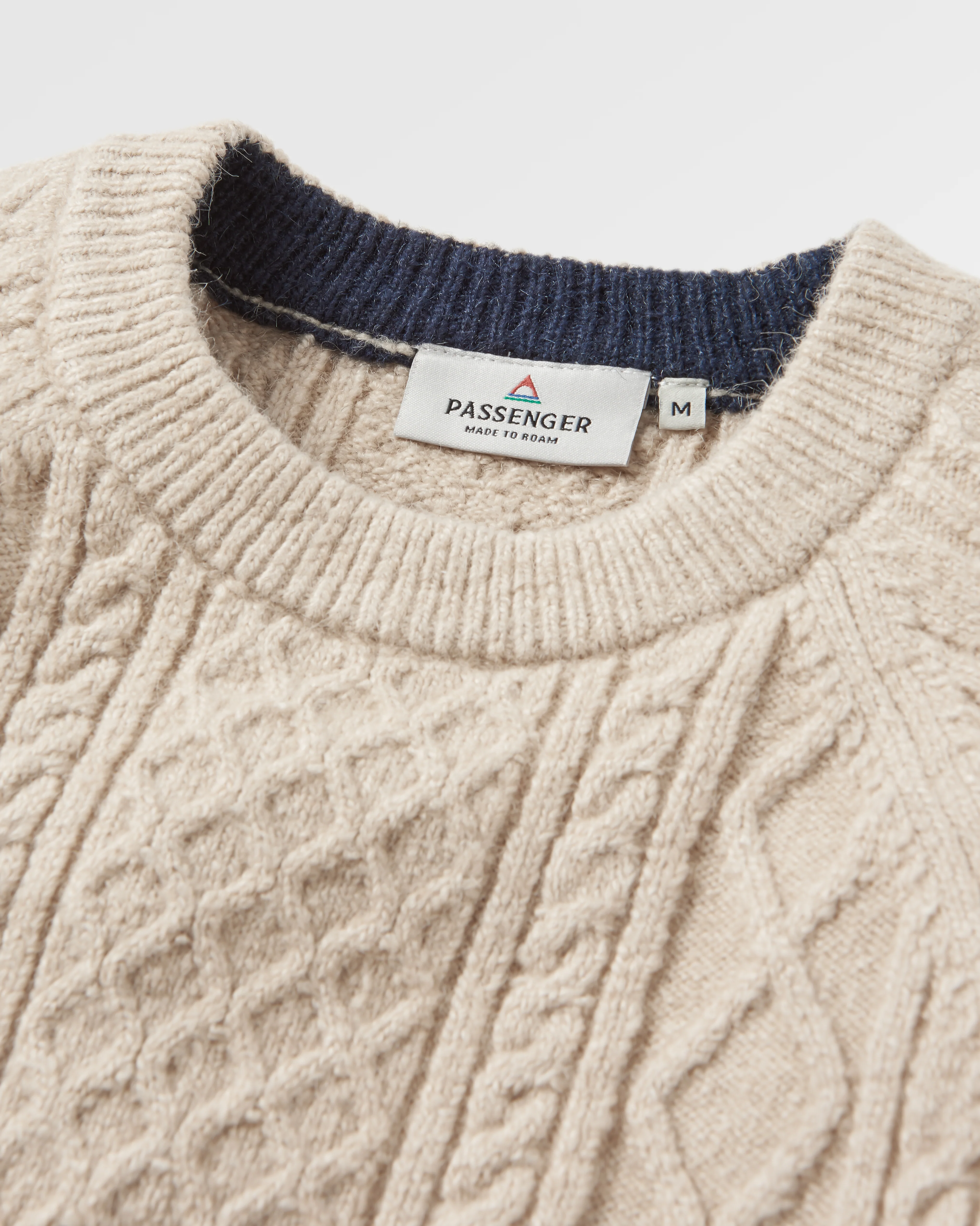 Sandbar Cable Knitted Jumper - Stone - Image 6