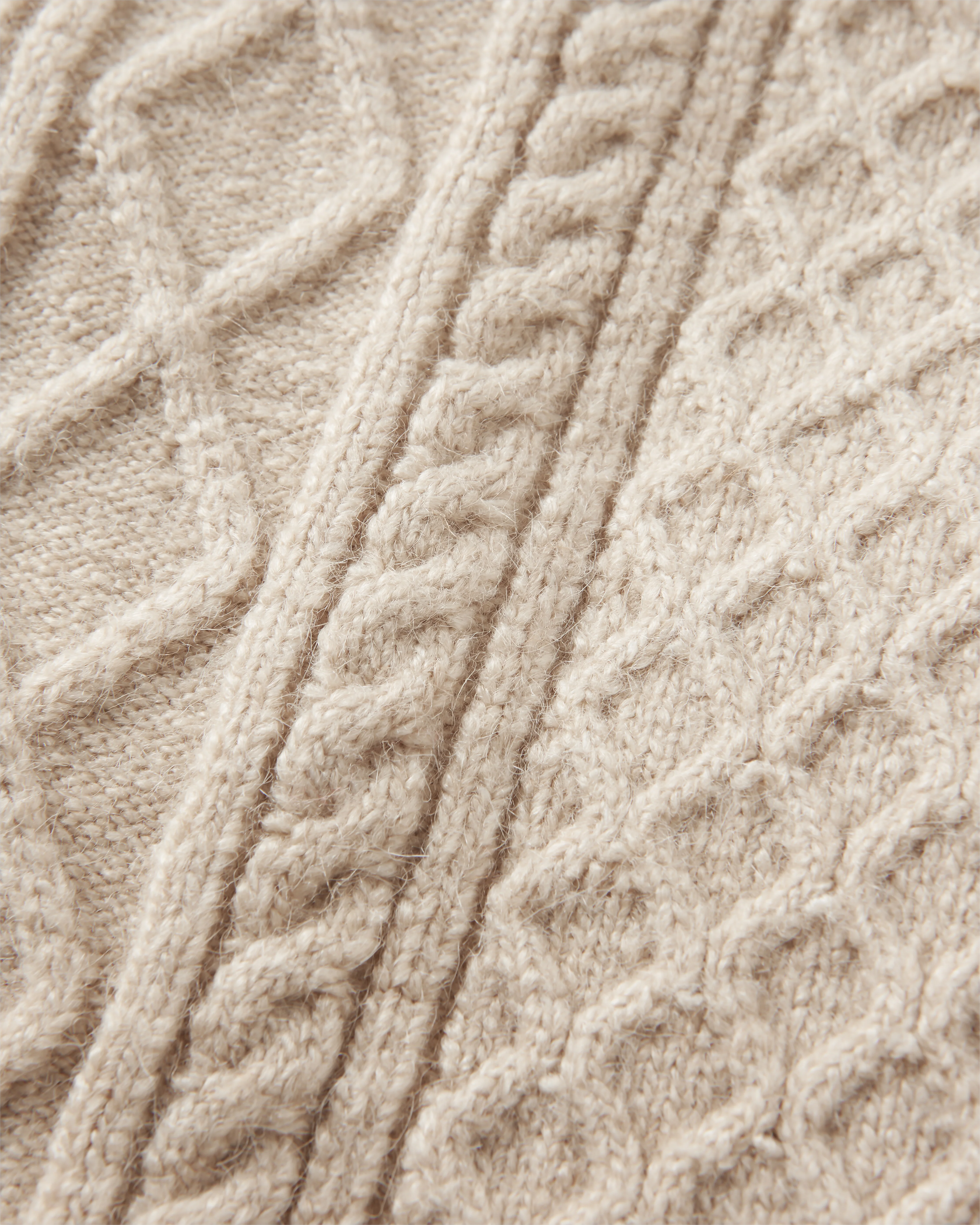 Sandbar Cable Knitted Jumper - Stone - Image 7