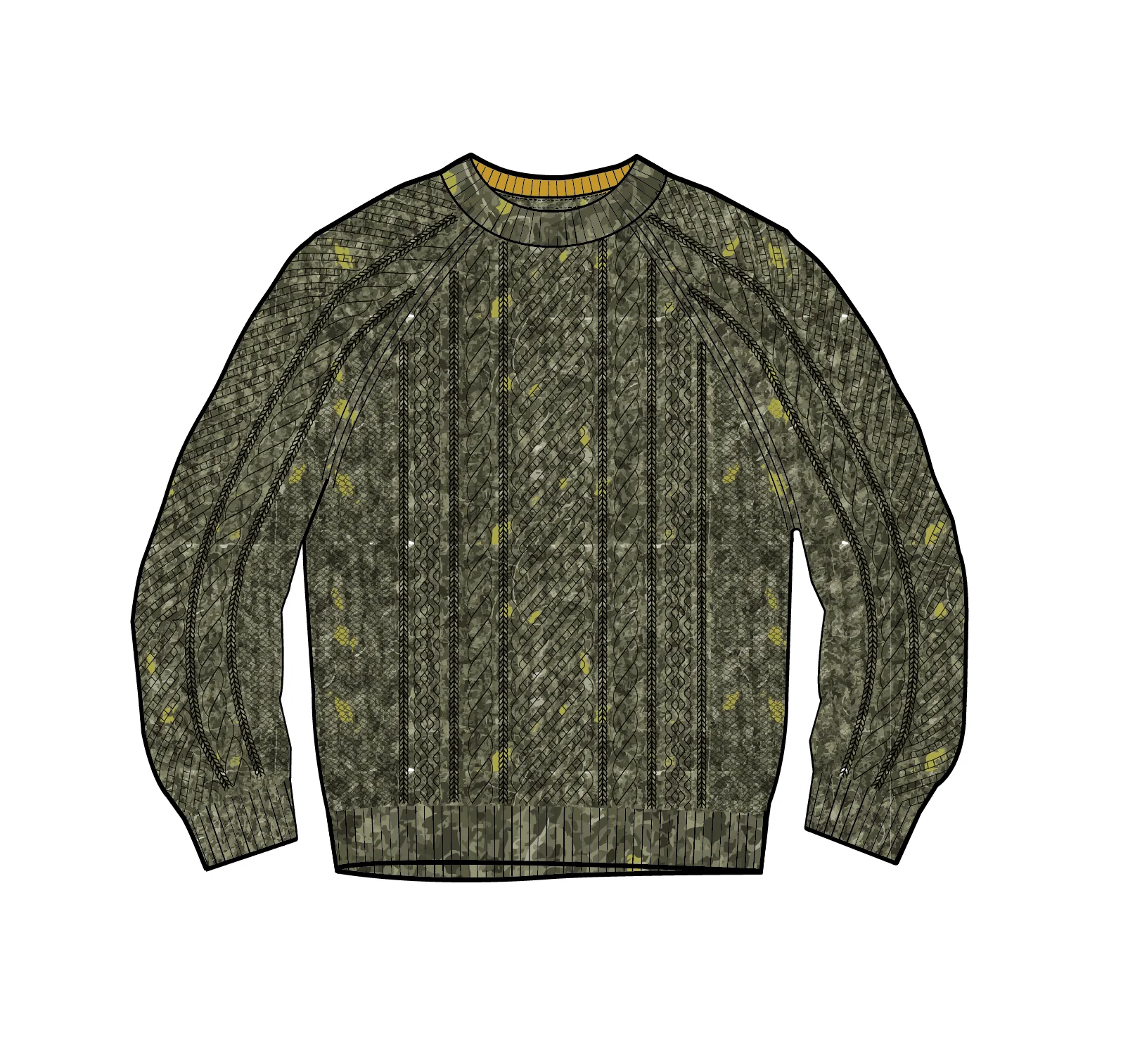 Sandbar Merino Blend Knitted Jumper - Khaki - Image 8