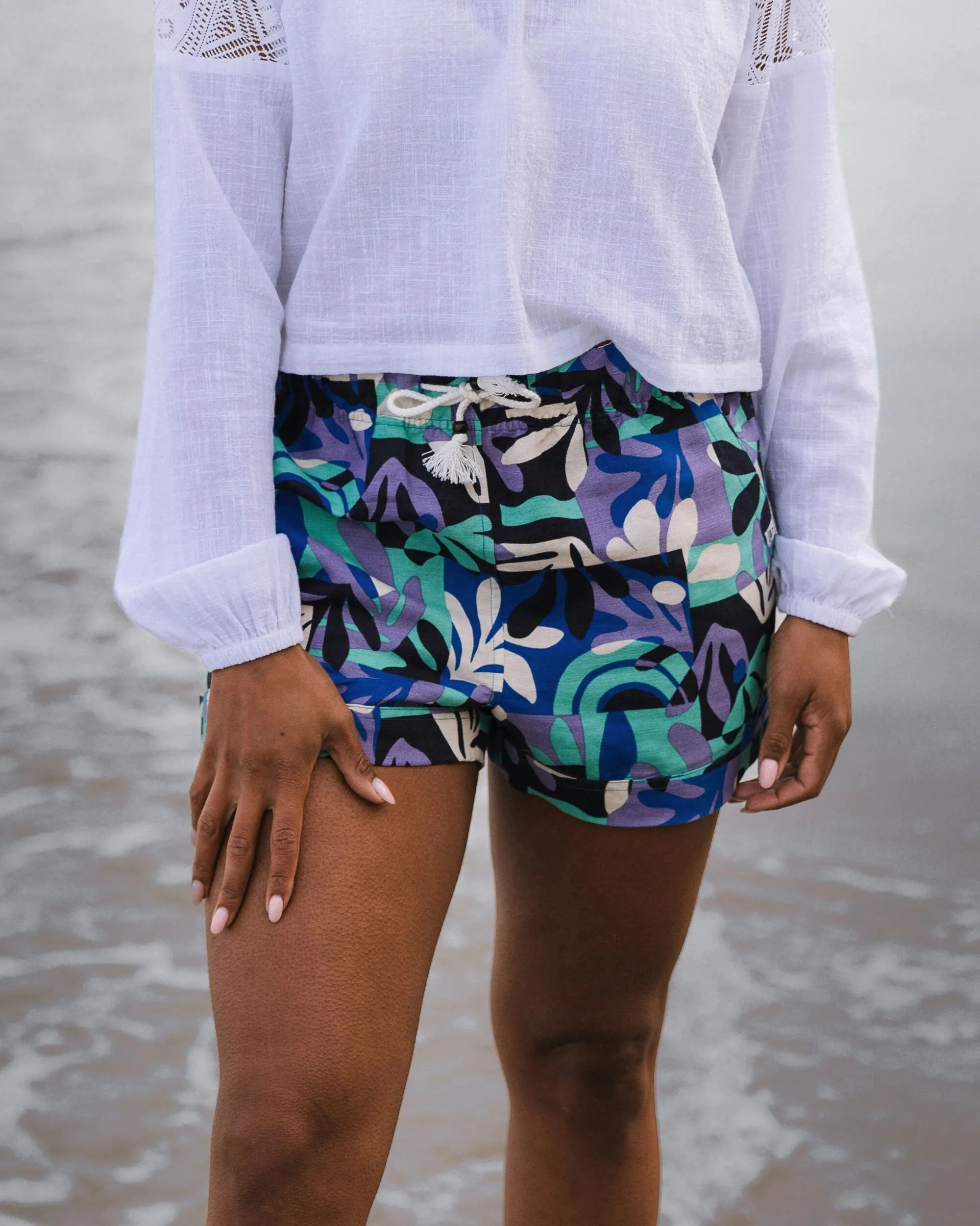 Santosa Woven Short - Mountain Foliage Purple - Image 4