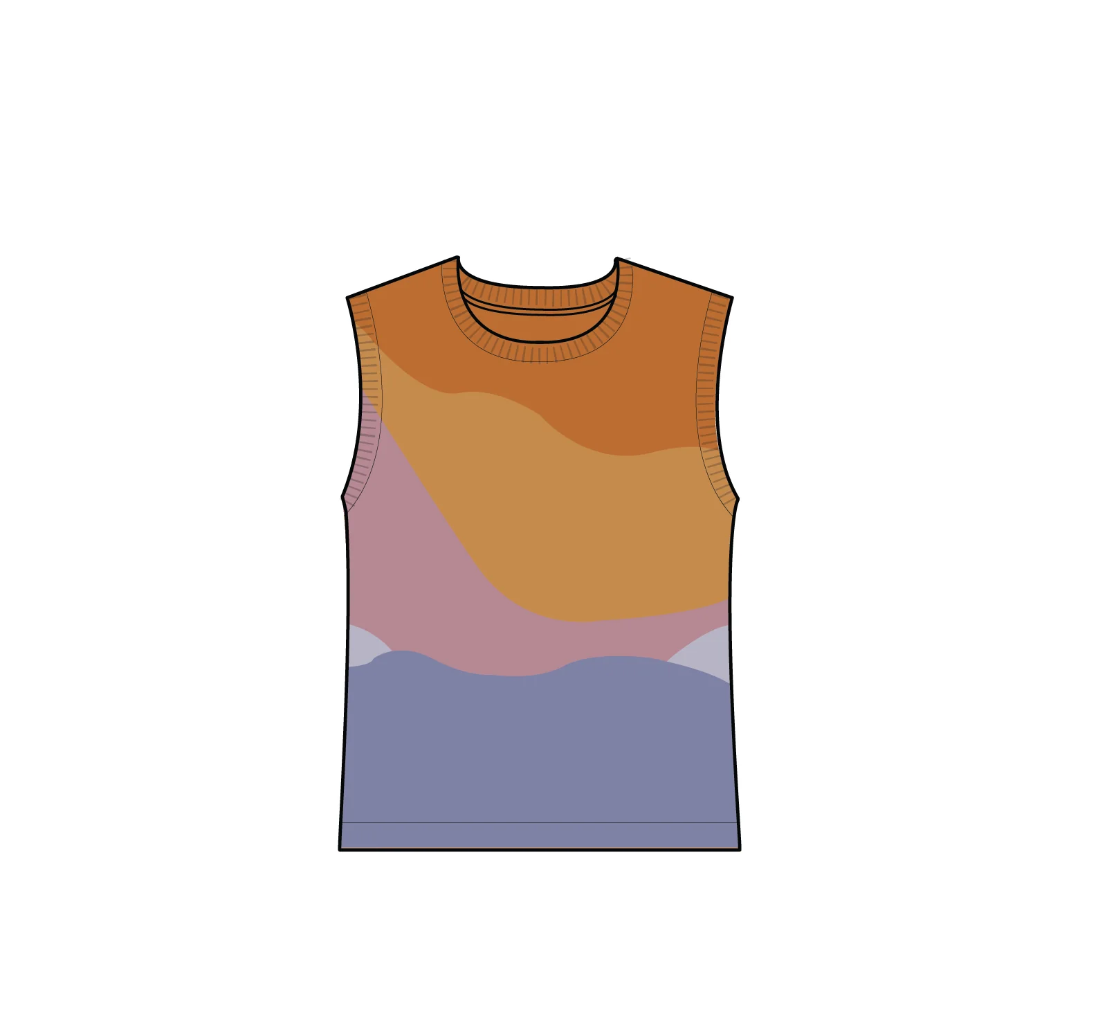 Scenic Knitted Vest - Scenic Sunrise Orange - Image 10