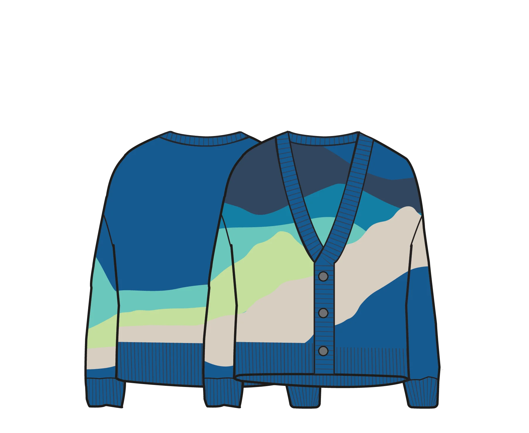 Scenic Knitted Cardigan - Scenic Azure Blue - Image 10