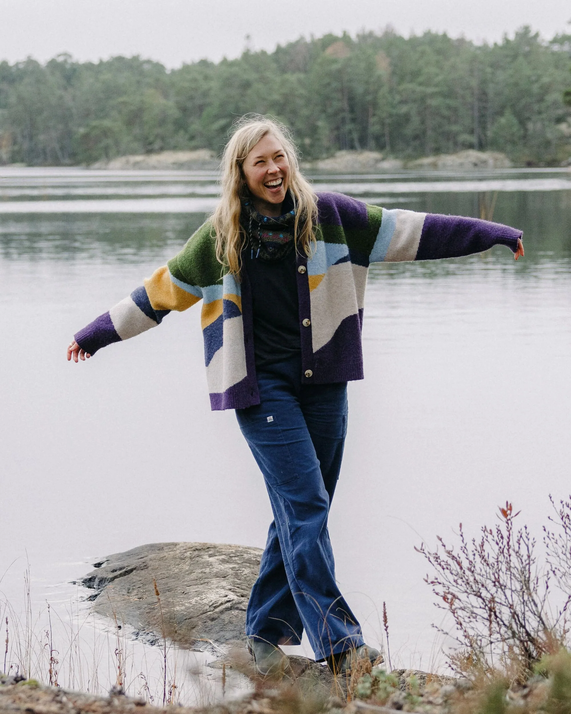 Scenic Knitted Cardigan - Scenic Deep Plum - Image 4