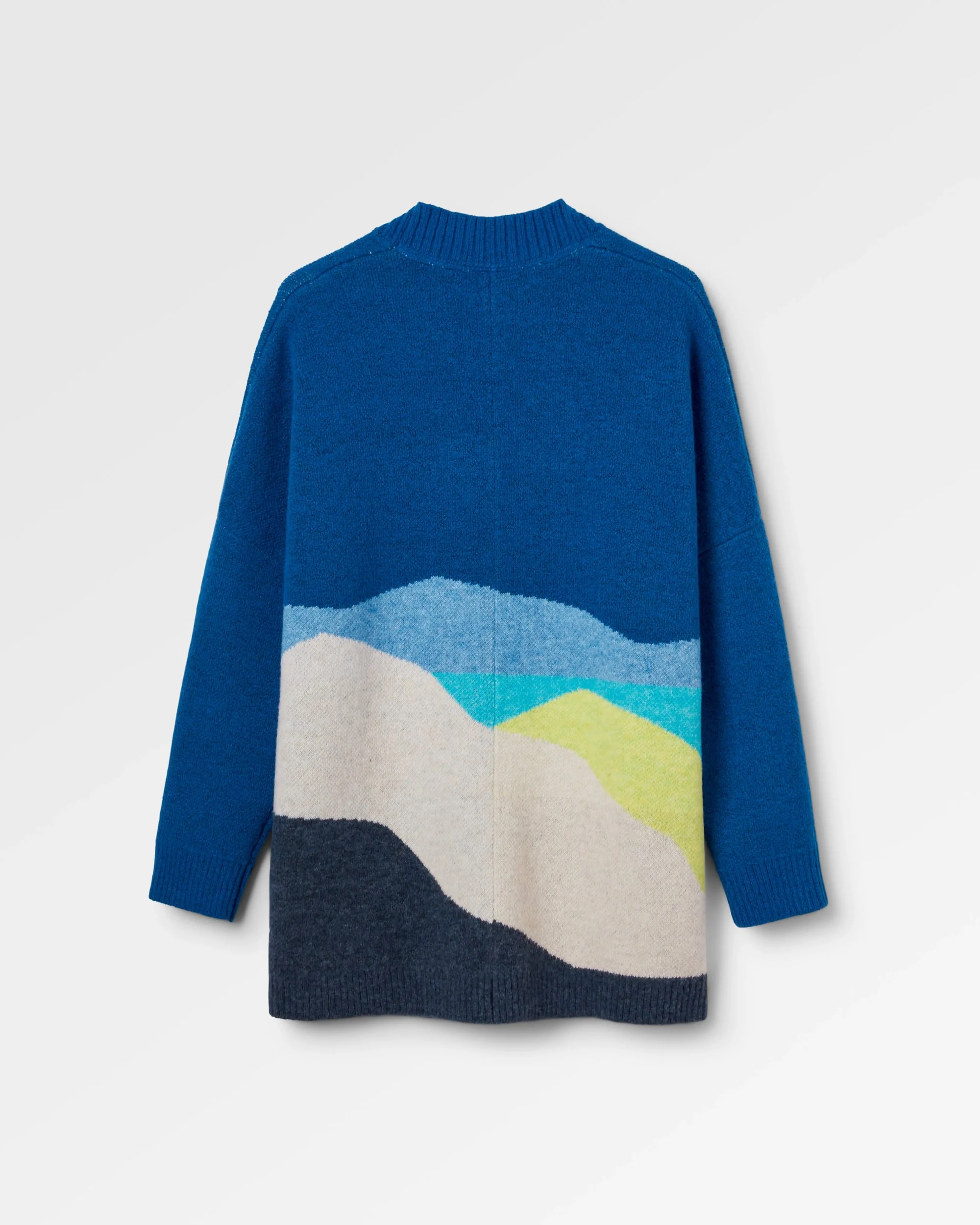 Scenic Long Knitted Cardigan - Scenic Azure Blue - Image 5