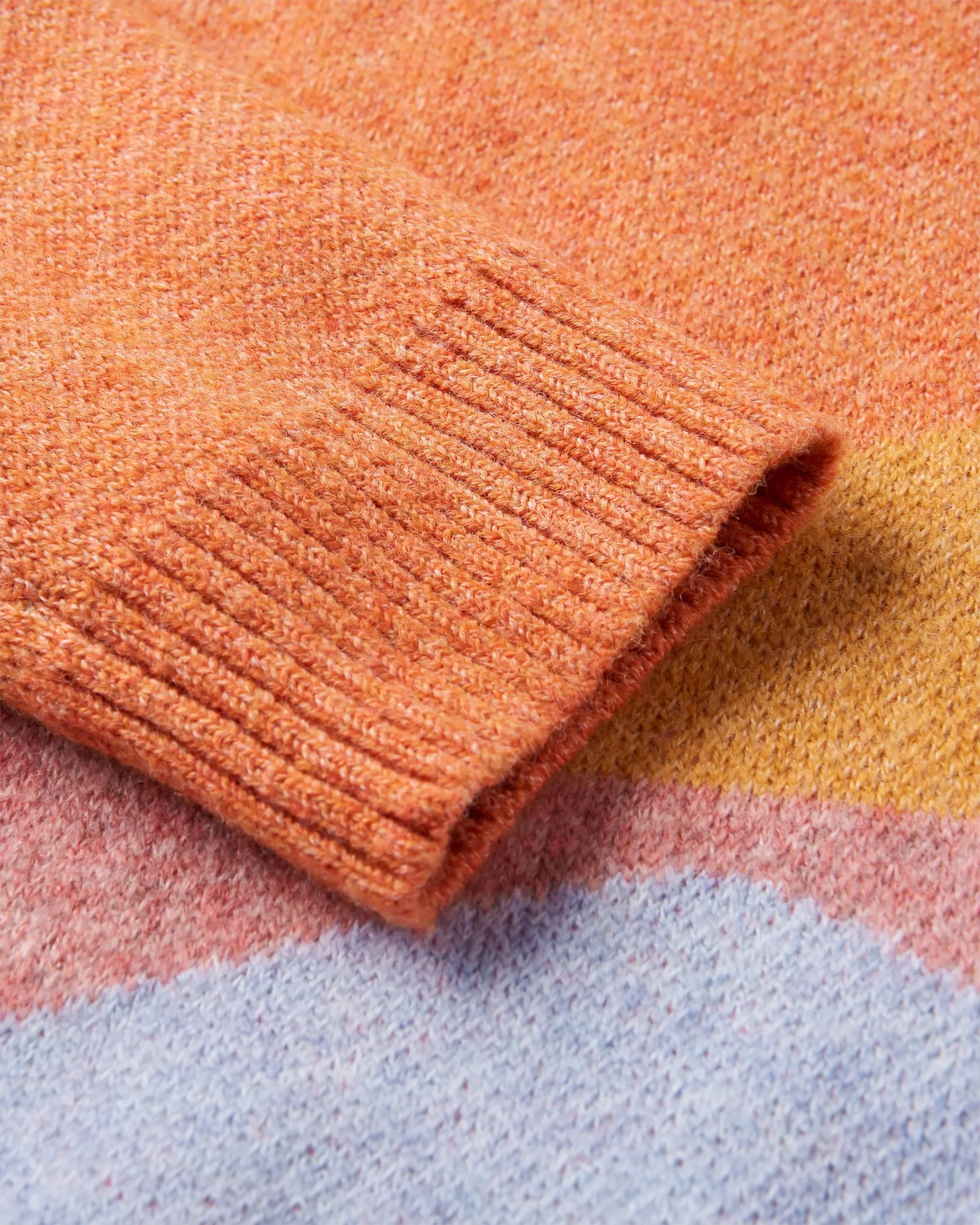 Scenic Long Knitted Cardigan - Scenic Sunrise Orange - Image 8