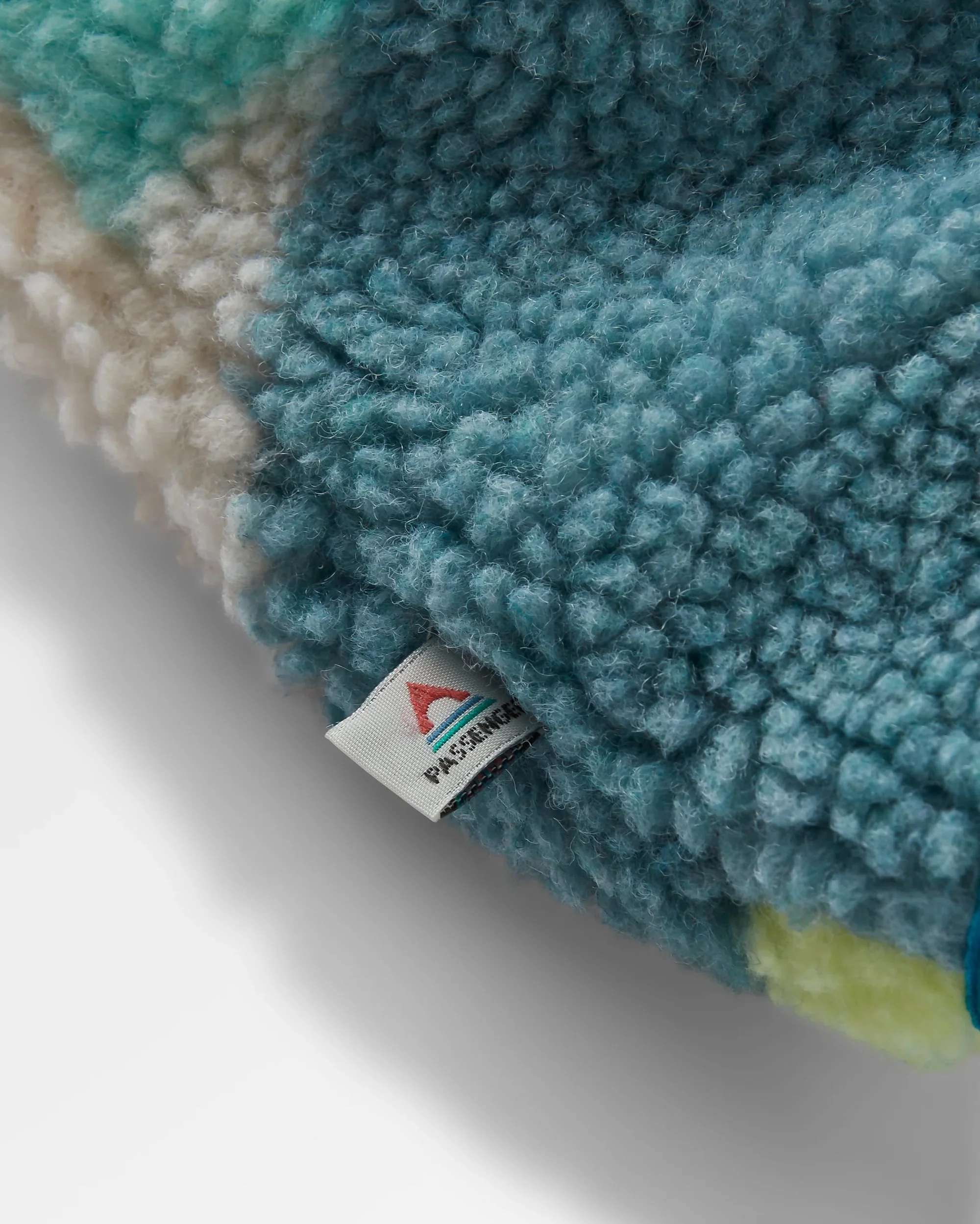 Sefton Deep-Pile Sherpa Full Zip Fleece - Vista Patchwork Aqua - Image 9