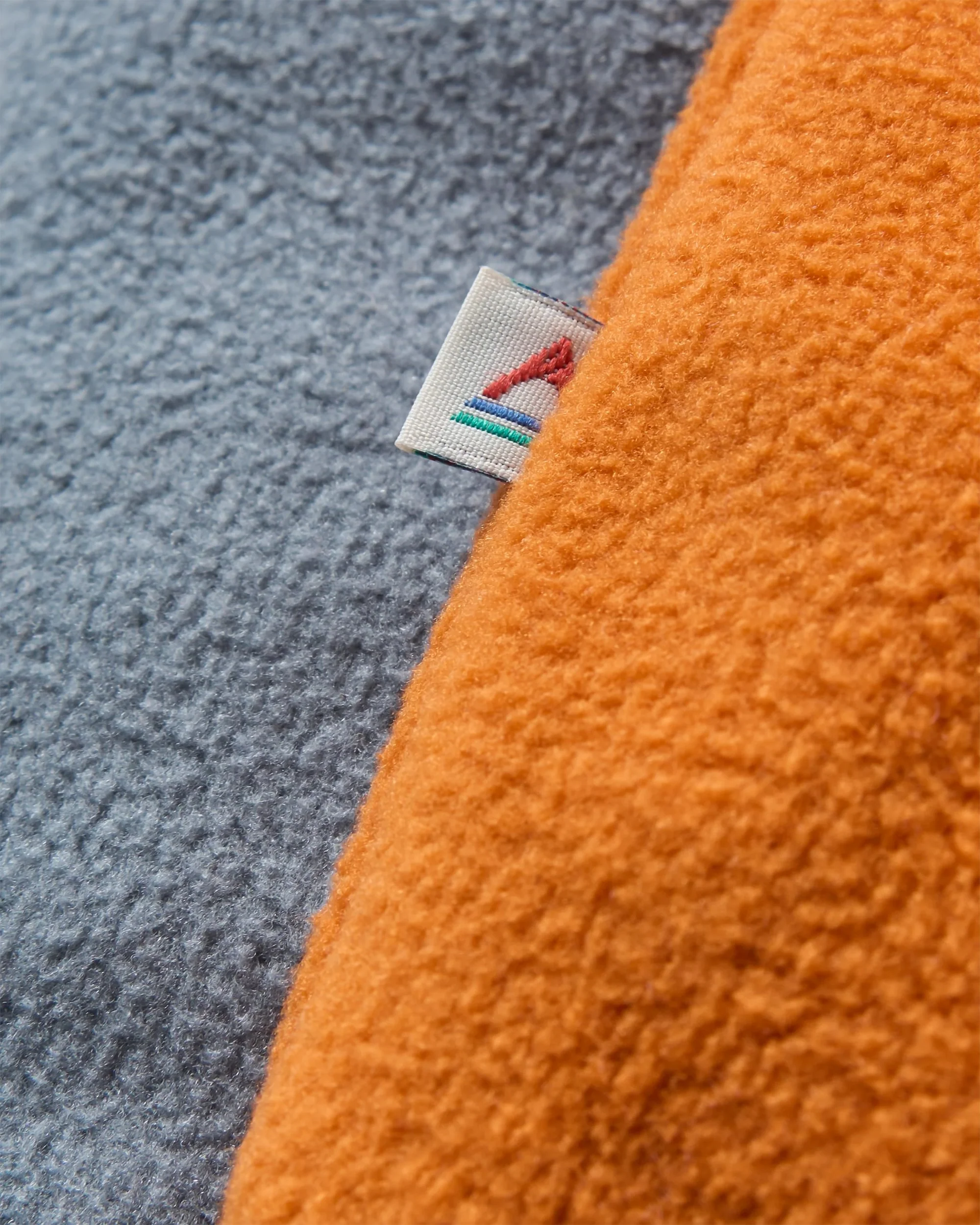 Set Off Polar 1/4 Zip Fleece - Sunset Orange/Storm Grey - Image 7