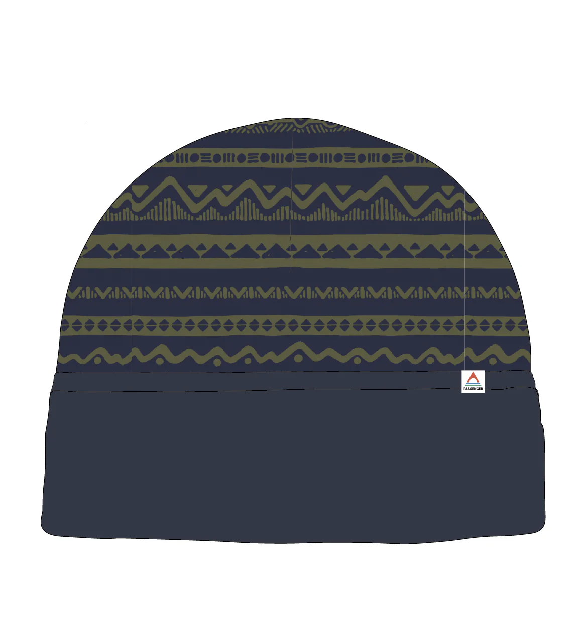 Set Off Polar Fleece Beanie - Mountain Geo Khaki/Rich Navy - Image 5
