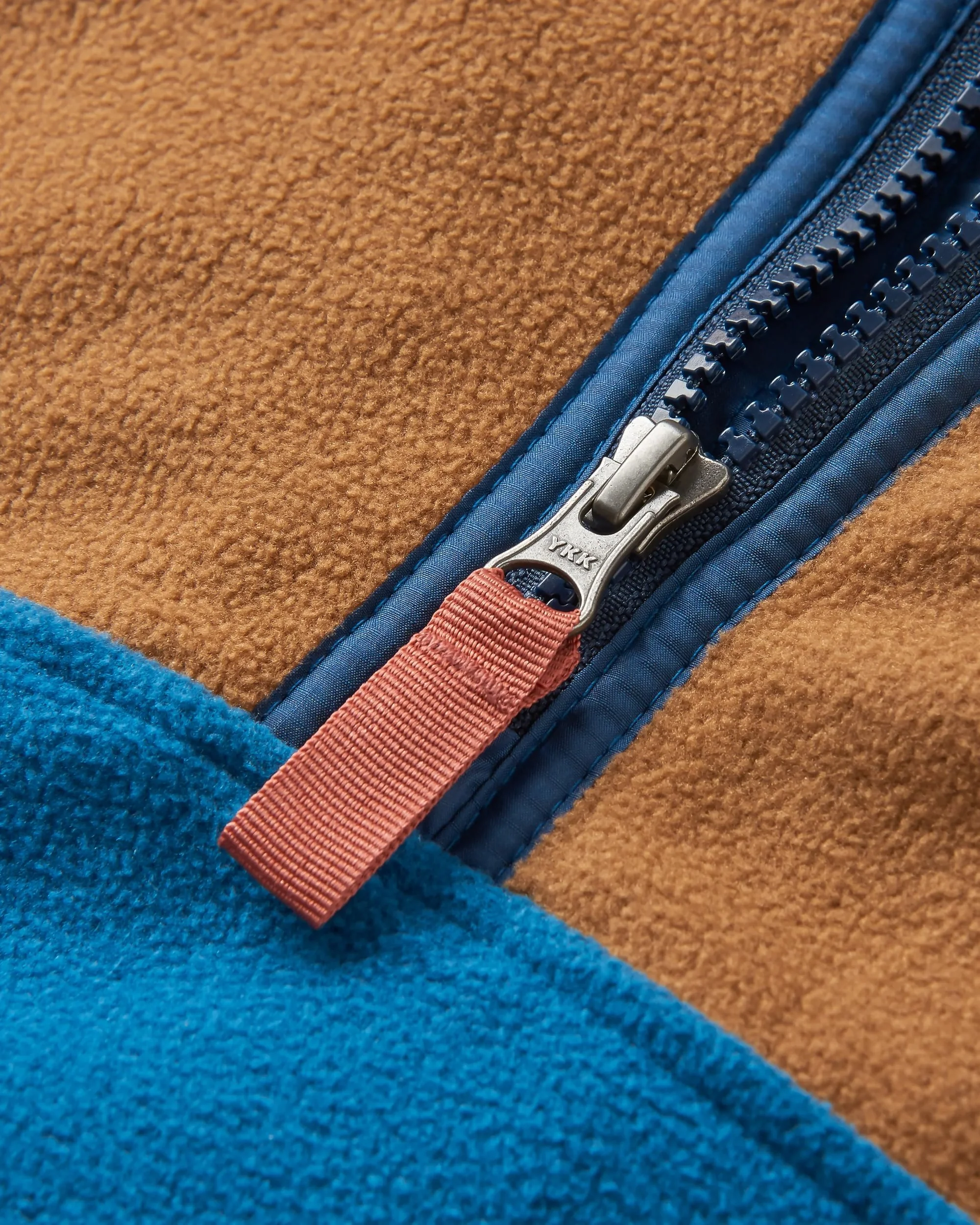 Set Off Polar Hooded Fleece - Toffee/Blue Steel - Image 3