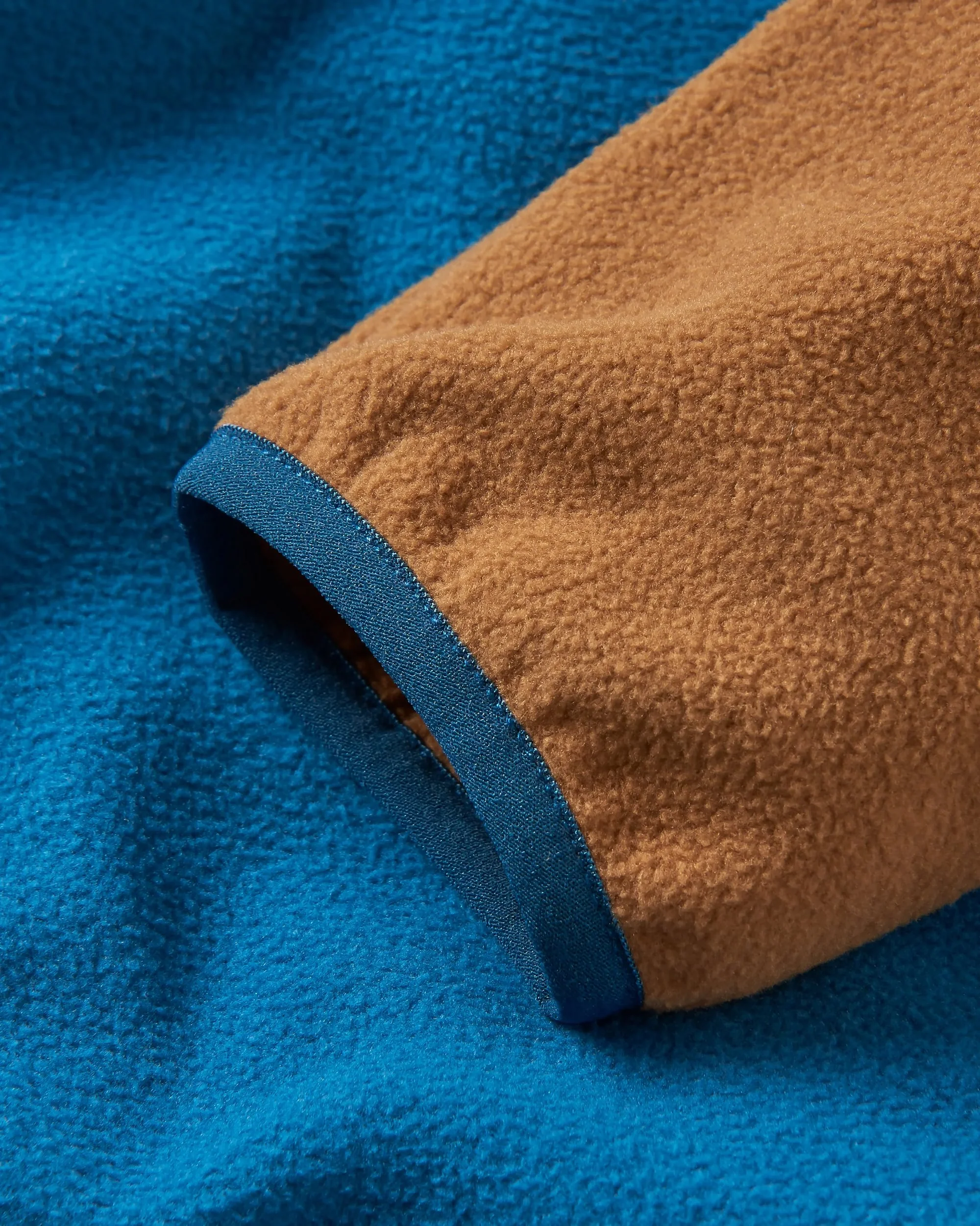 Set Off Polar Hooded Fleece - Toffee/Blue Steel - Image 4