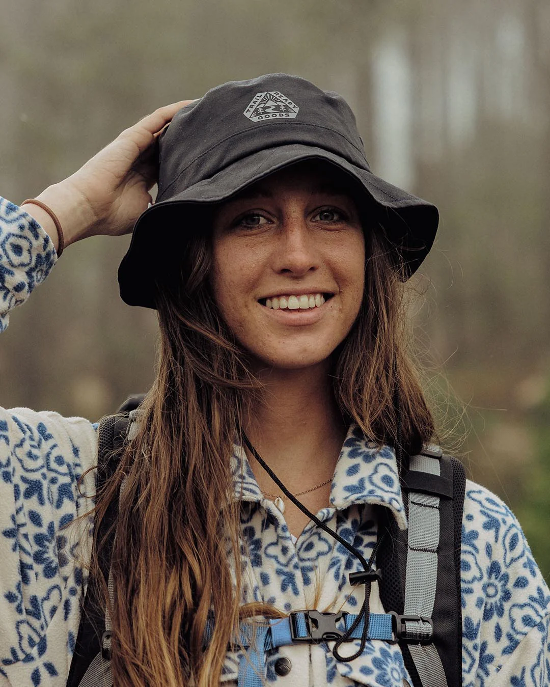 Shaded Organic Bucket Hat - Black - Image 3