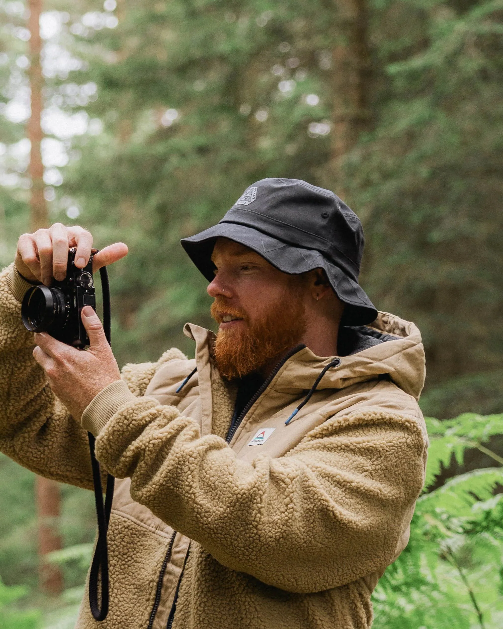 Shaded Organic Bucket Hat - Black - Image 6