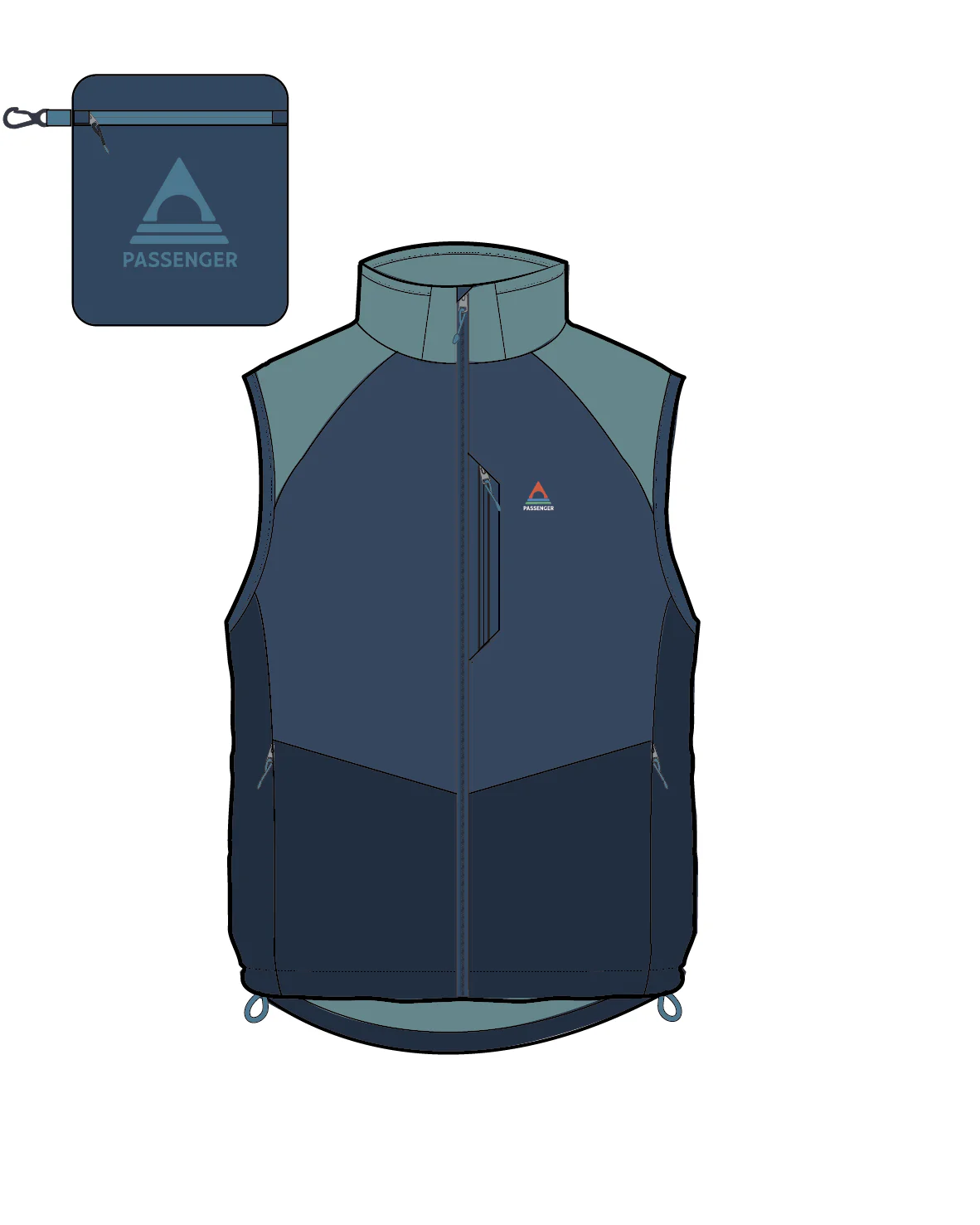 Shasta Lightweight Thermore® Insulated Gilet - Rich Navy/Dark Denim/Arctic - Image 11