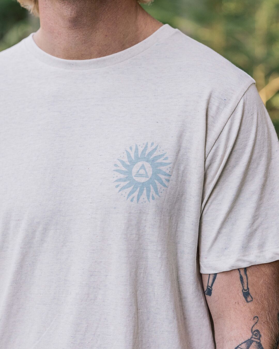 Shine Organic Cotton T-Shirt - Milky Marl - Image 3