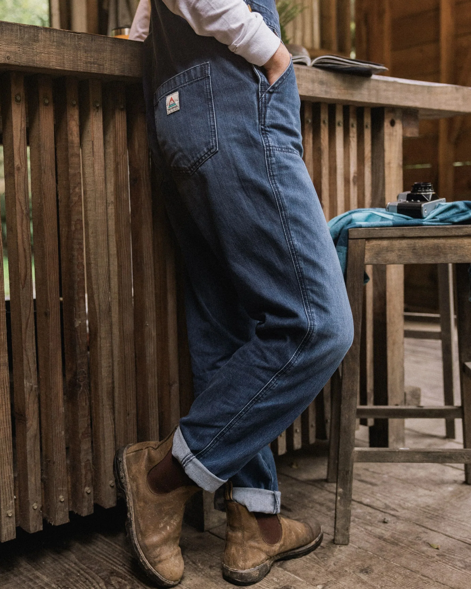 Shuffle Denim Dungarees - Denim Blue - Image 5
