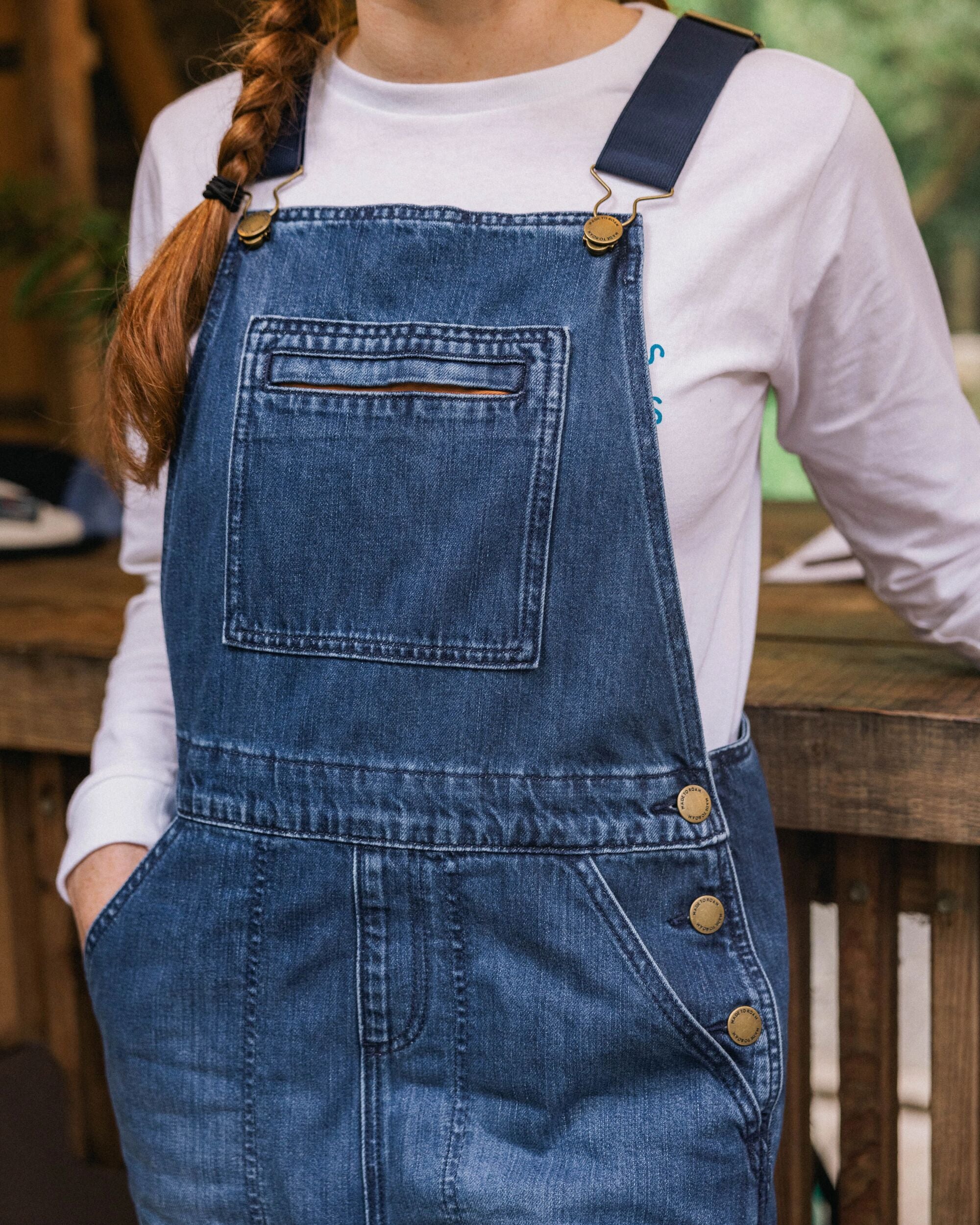 Shuffle Denim Dungarees - Denim Blue - Image 6