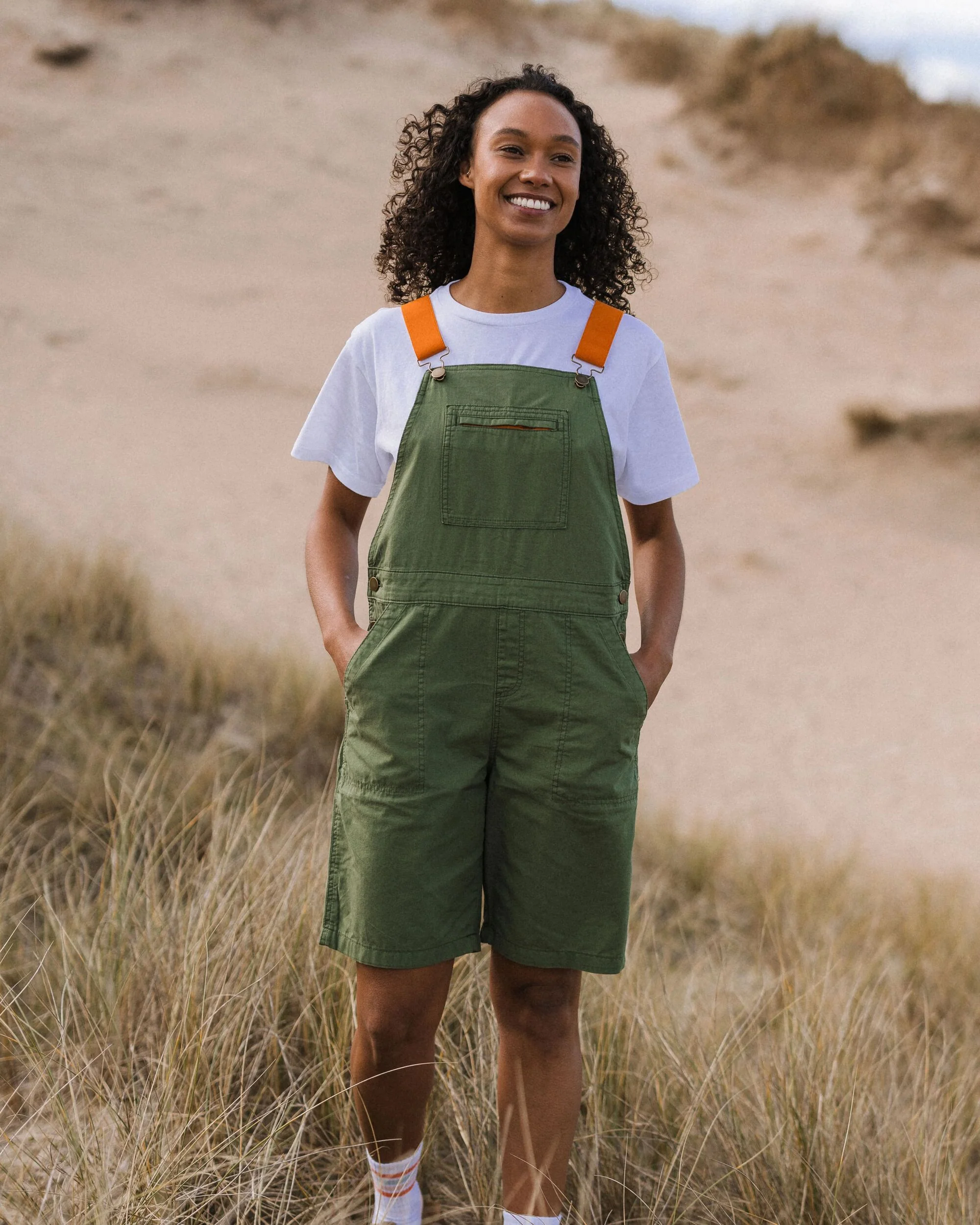 Shuffle Light Short Dungarees - Wild Green - Image 4