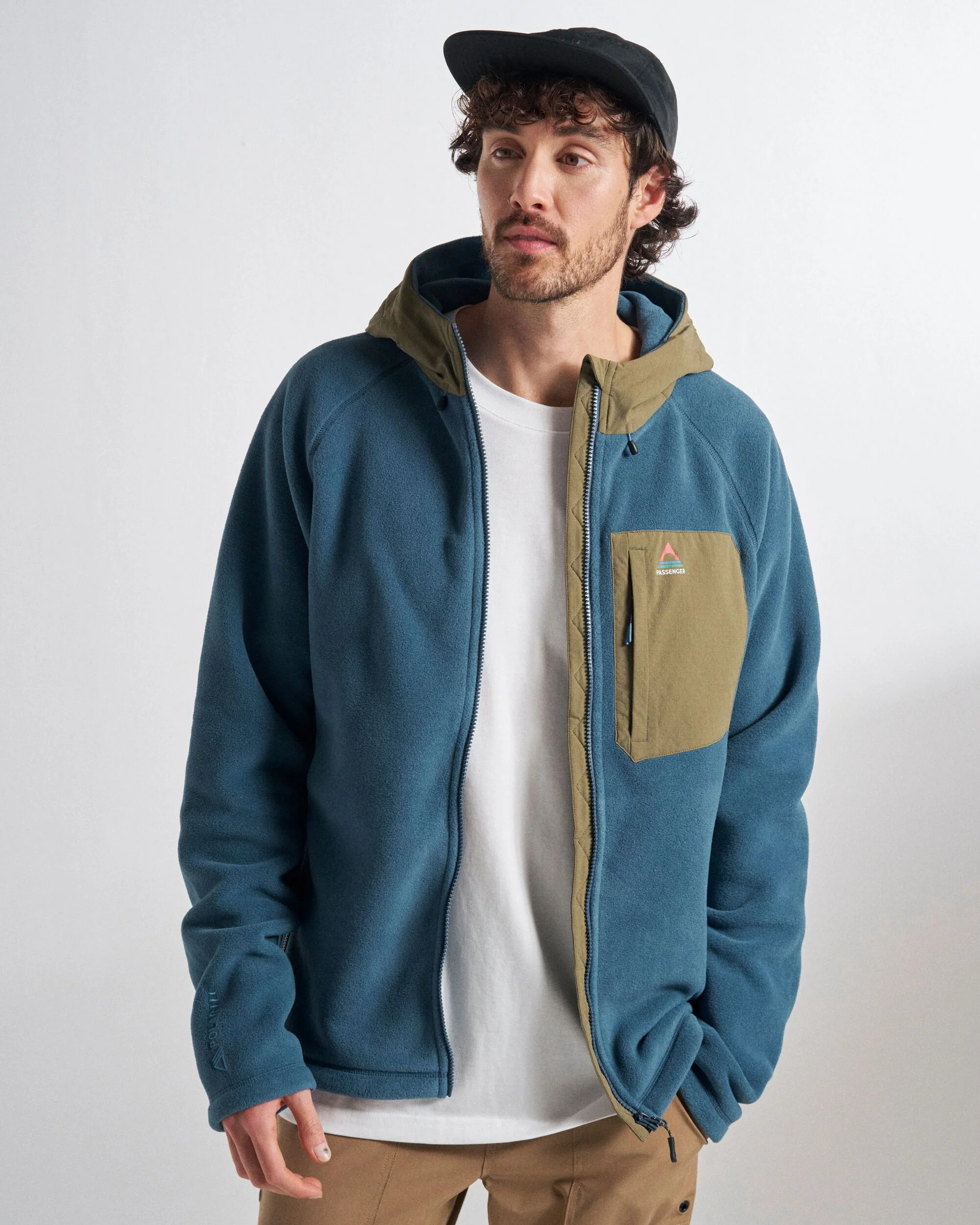 Sierrascape Men's Polartec® Fleece Hoodie - Dark Denim - Image 5