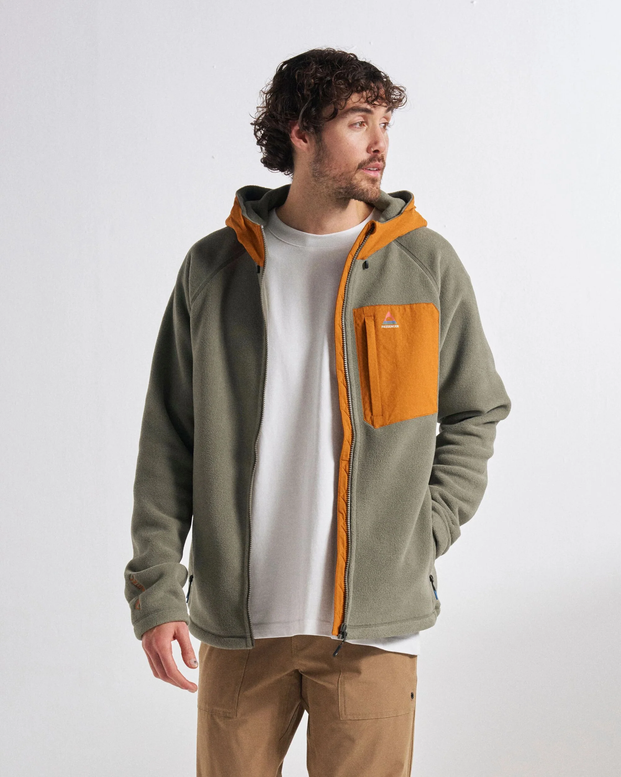 Sierrascape Men's Polartec® Fleece Hoodie - Dusty Olive - Image 6
