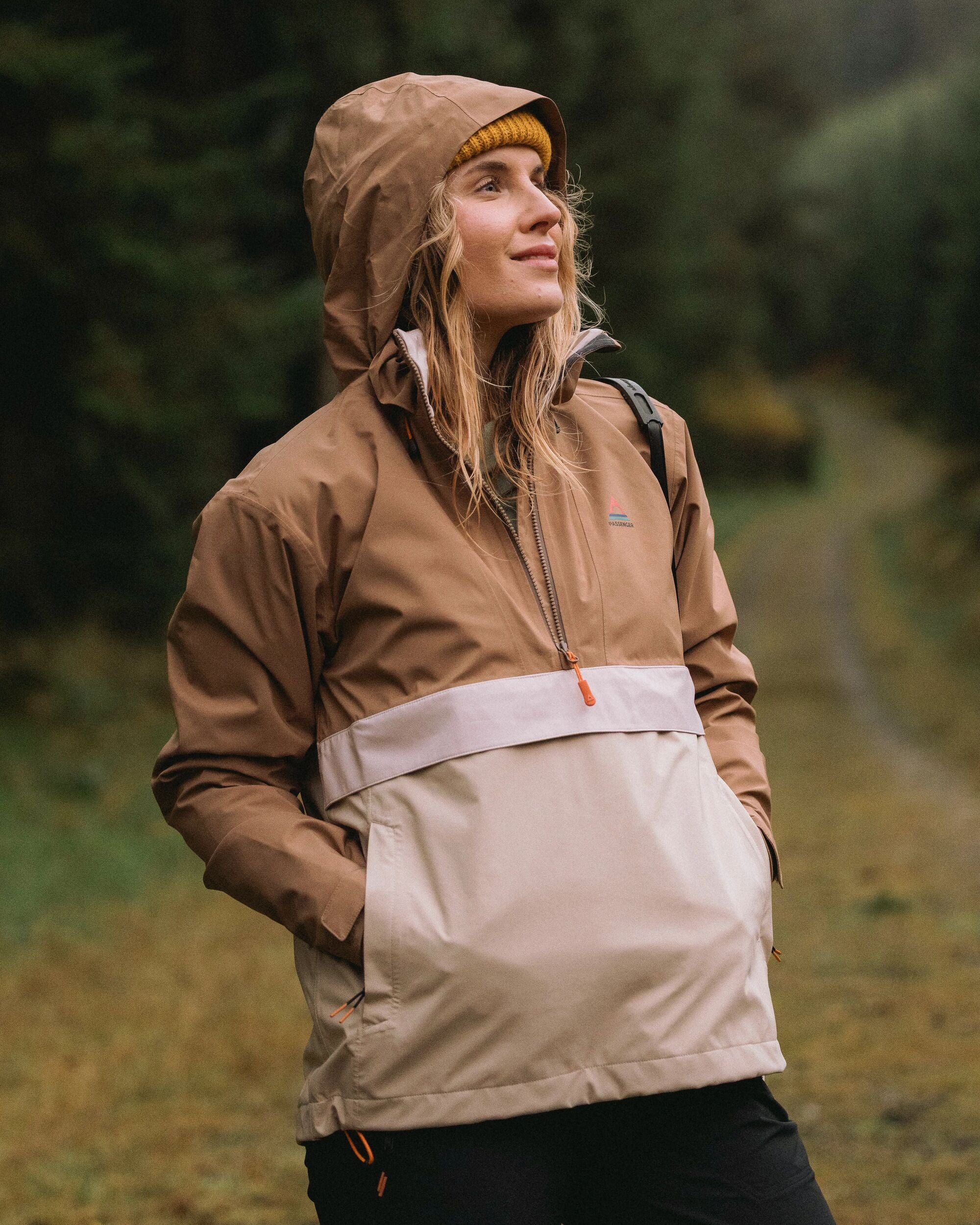 Skyline Waterproof Anorak - Caramel/Stone - Image 3